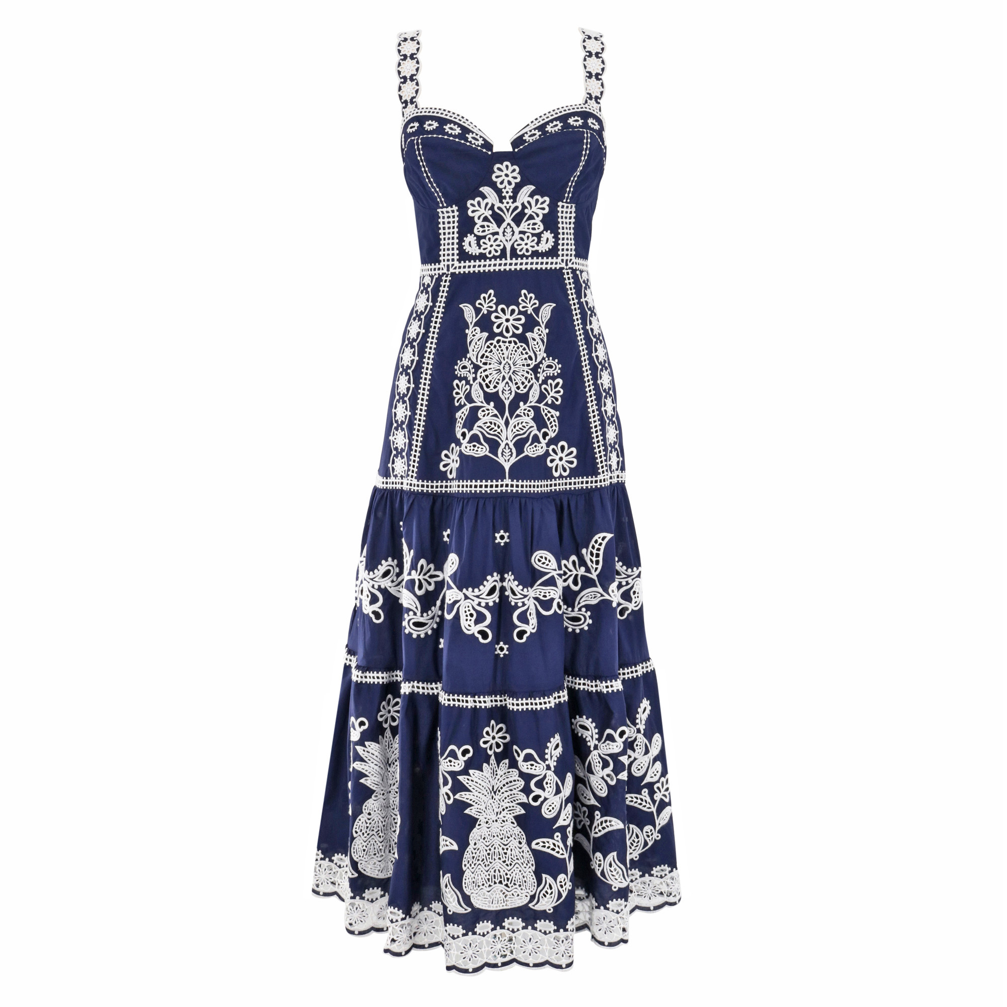 Richelieu Embroidered Organic Cotton Midi Dress