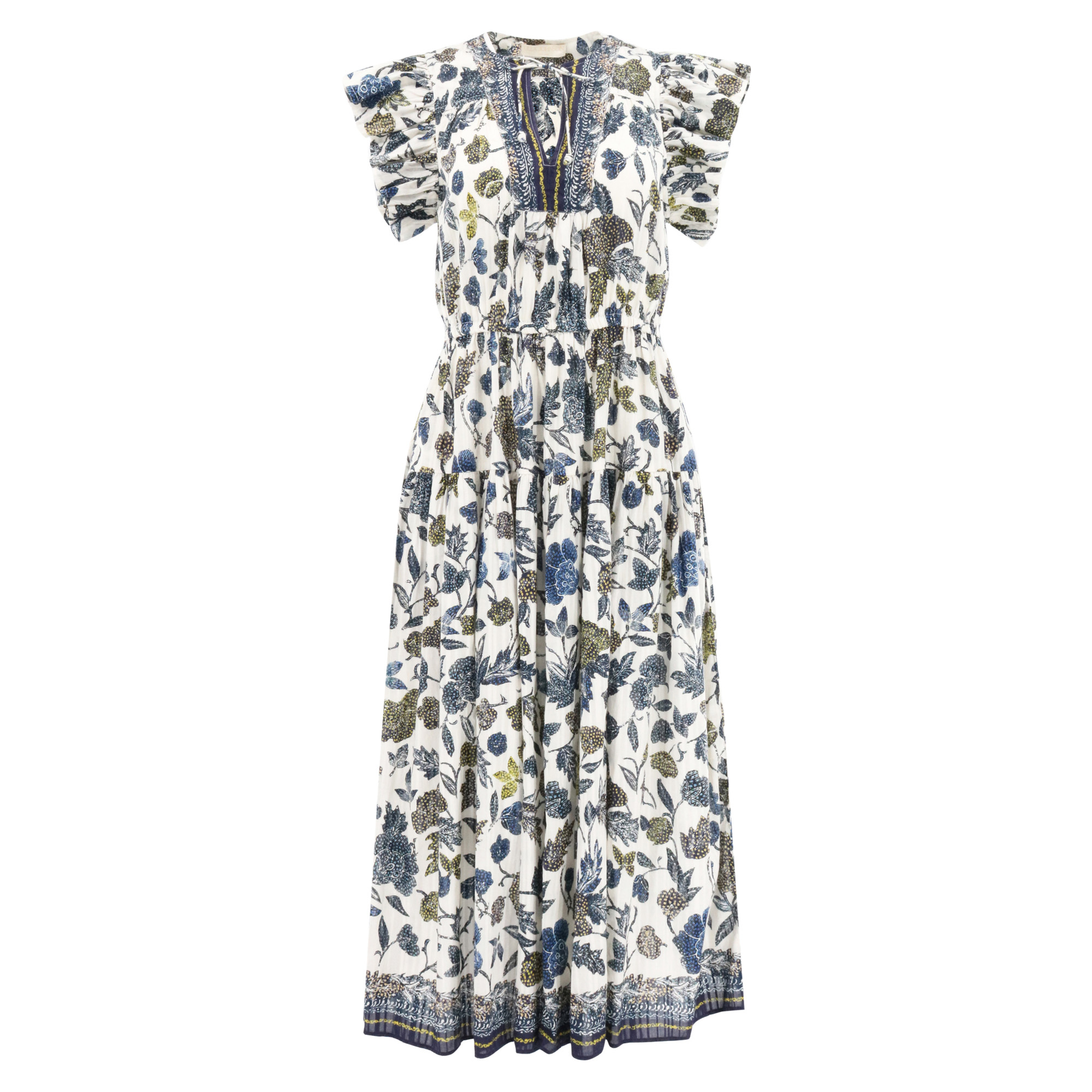 Kairi Flutter Sleeve Midi Dress