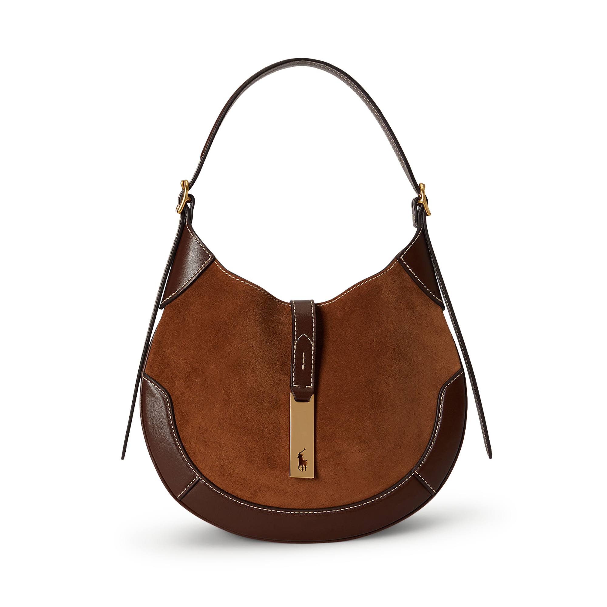Polo ID Italian Suede Small Shoulder Bag
