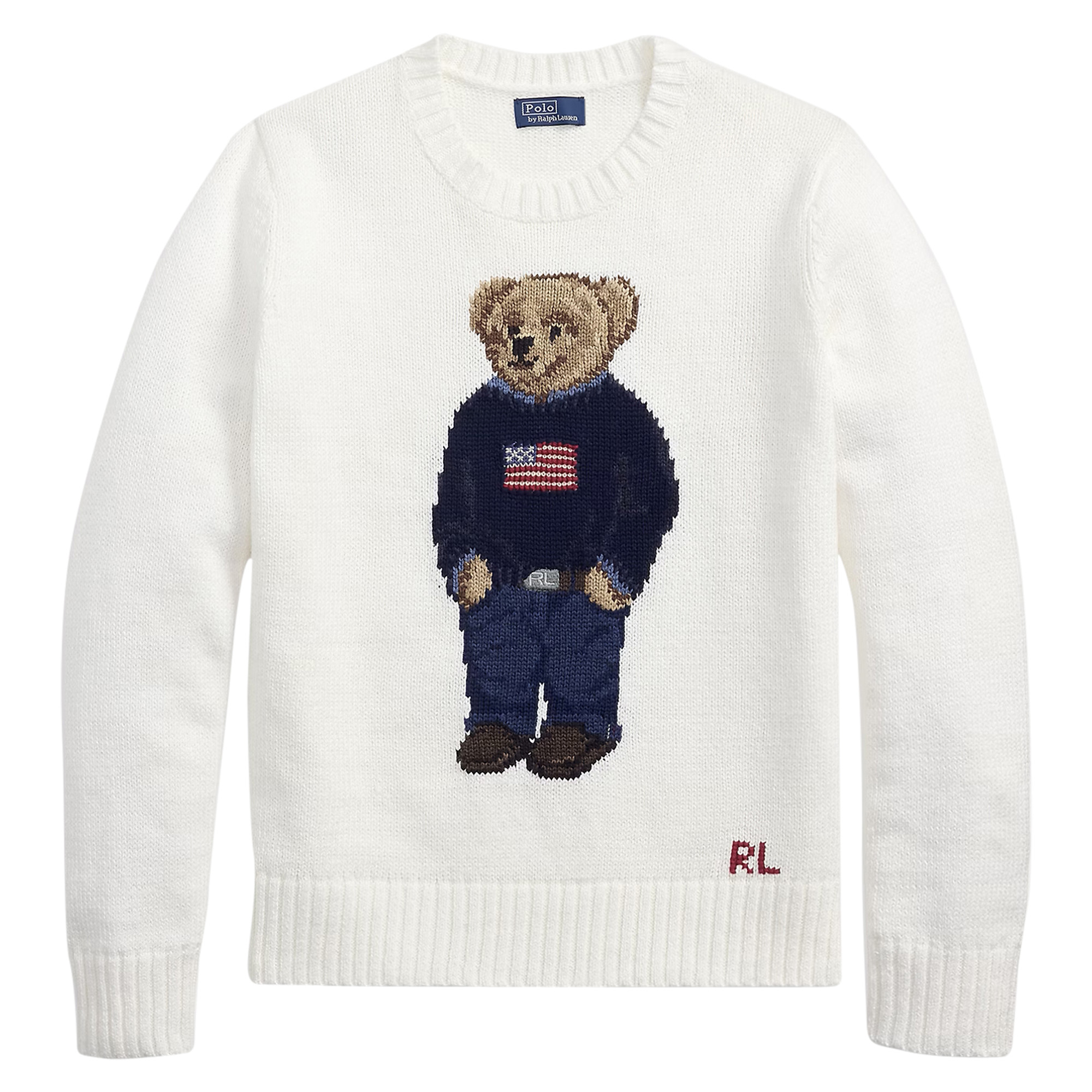 Polo Bear Linen-Cotton Crewneck Sweater