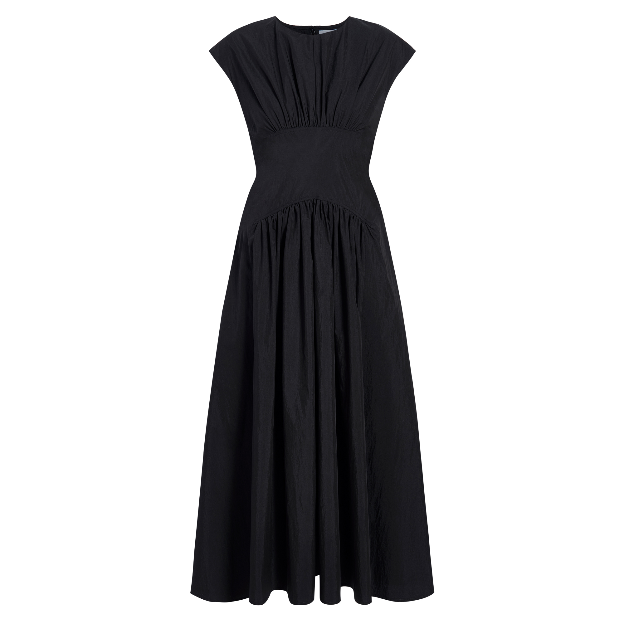 Nyssa Cap Sleeve Midi Dress In Tech Cotton
