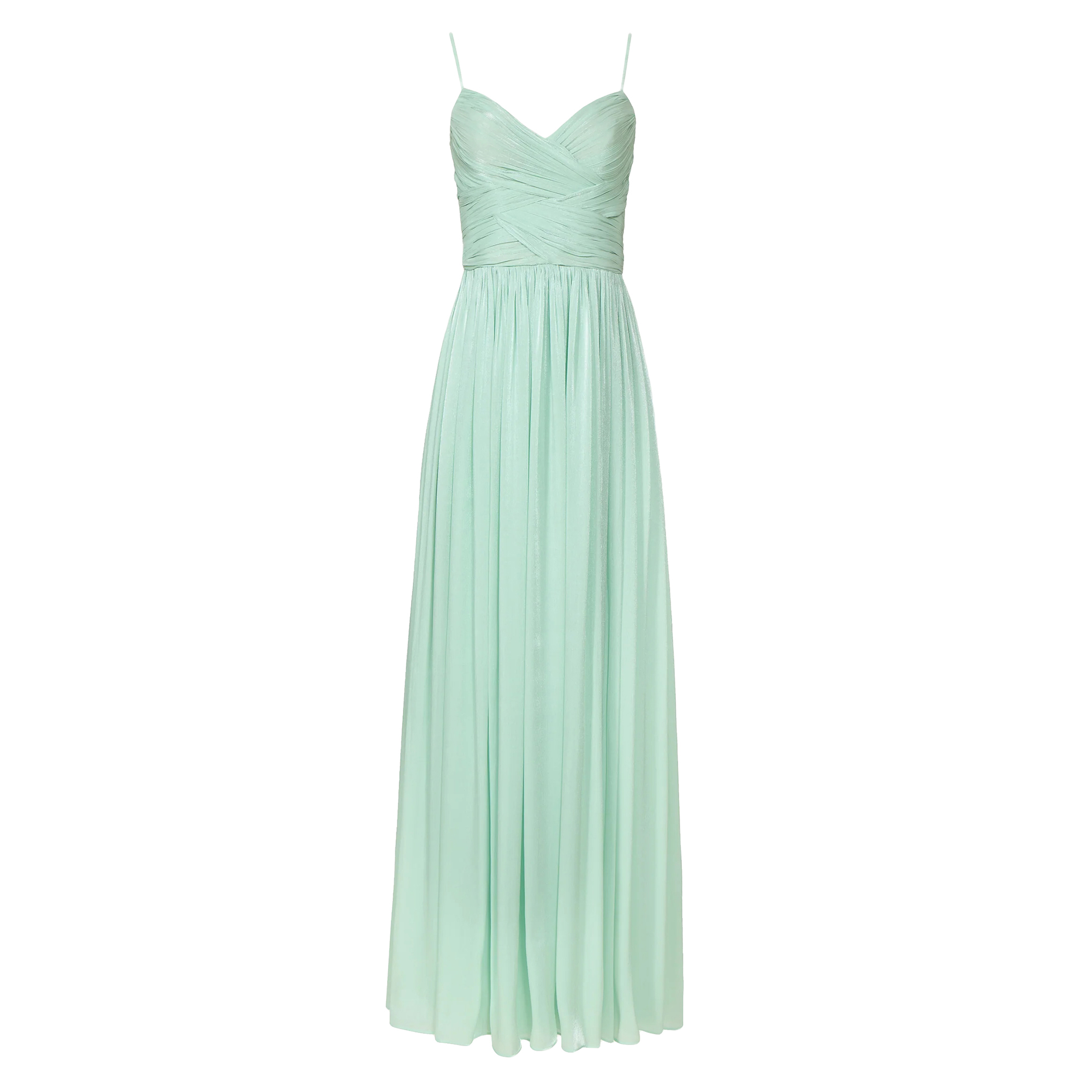 Sireen Sleeveless Draped Lurex Georgette Gown