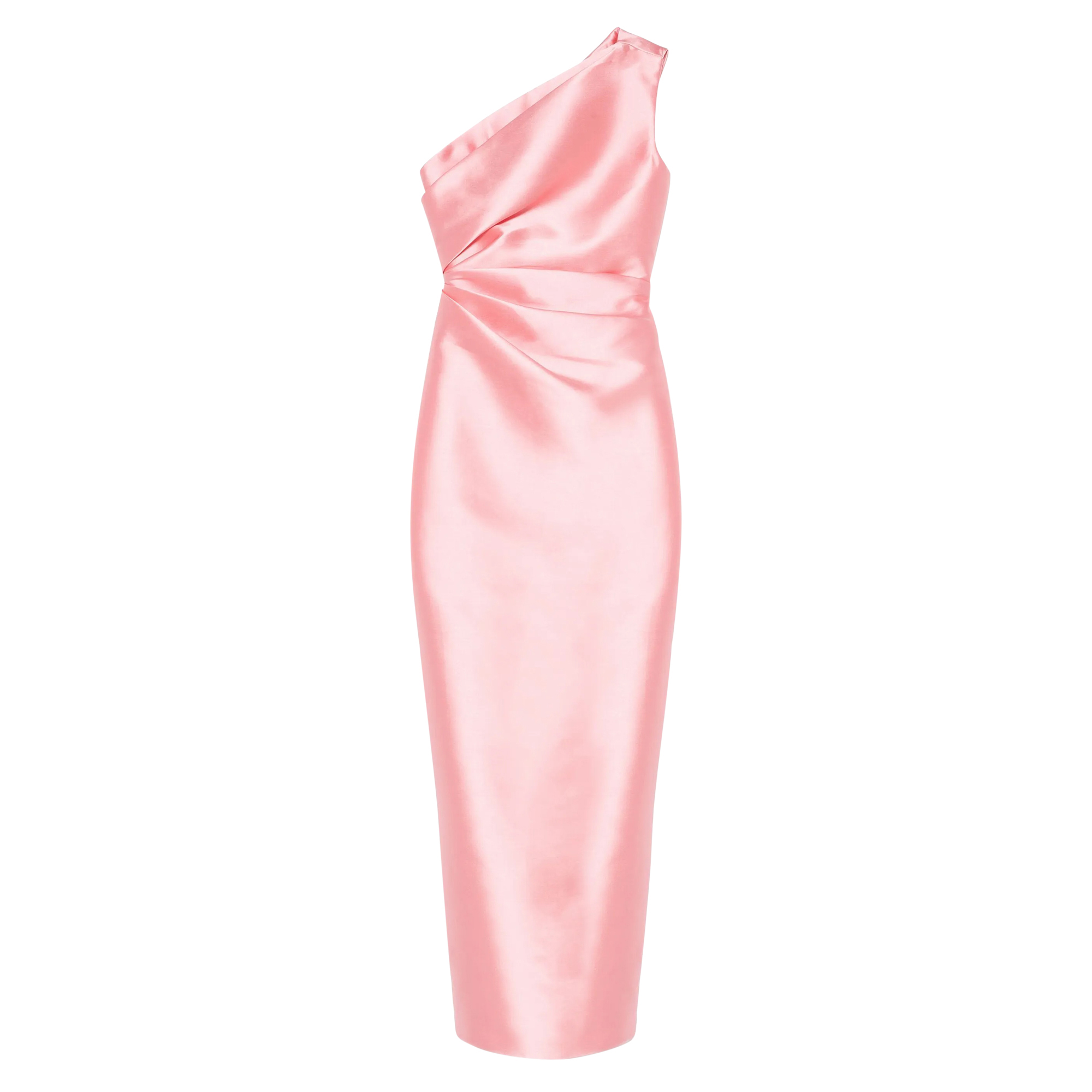 Kira One-Shoulder Satin Maxi Dress