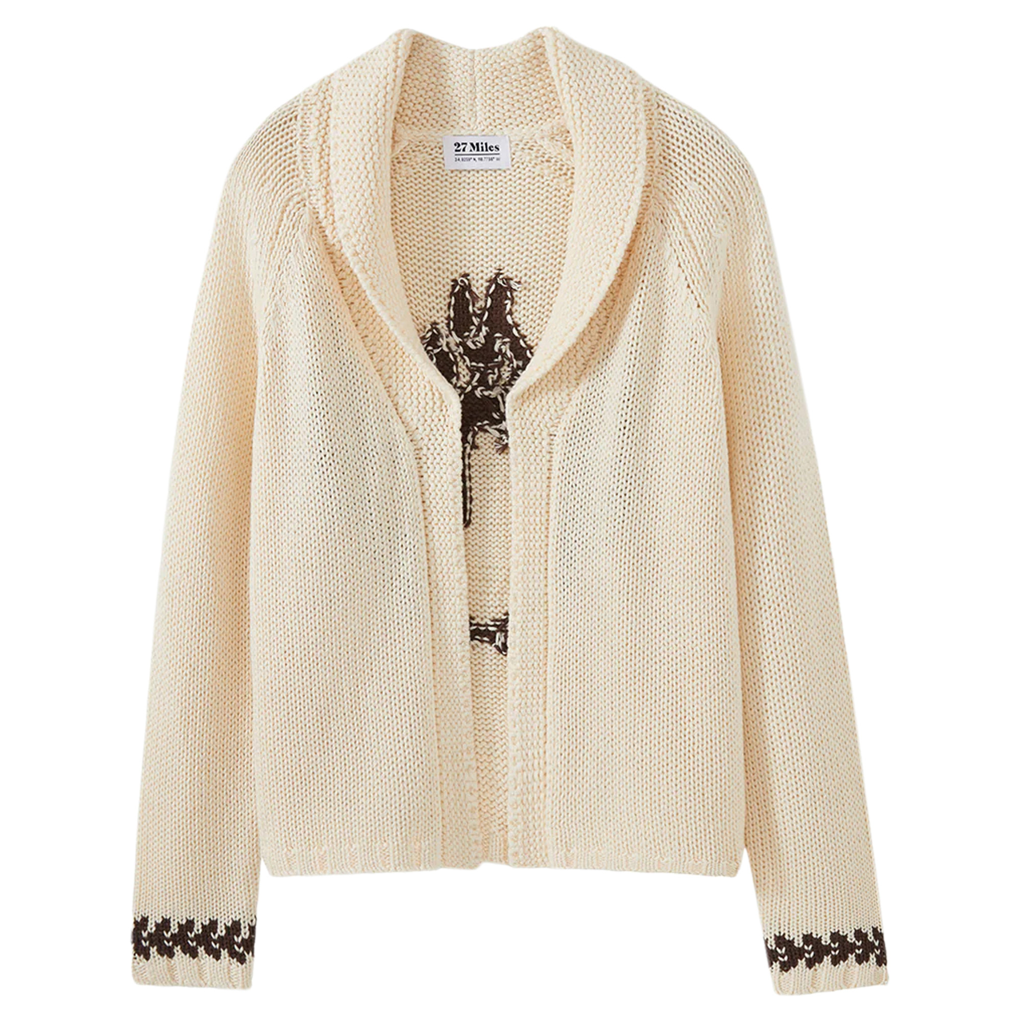 Birgitta Long Sleeve Open Cardigan With Horse Graphic