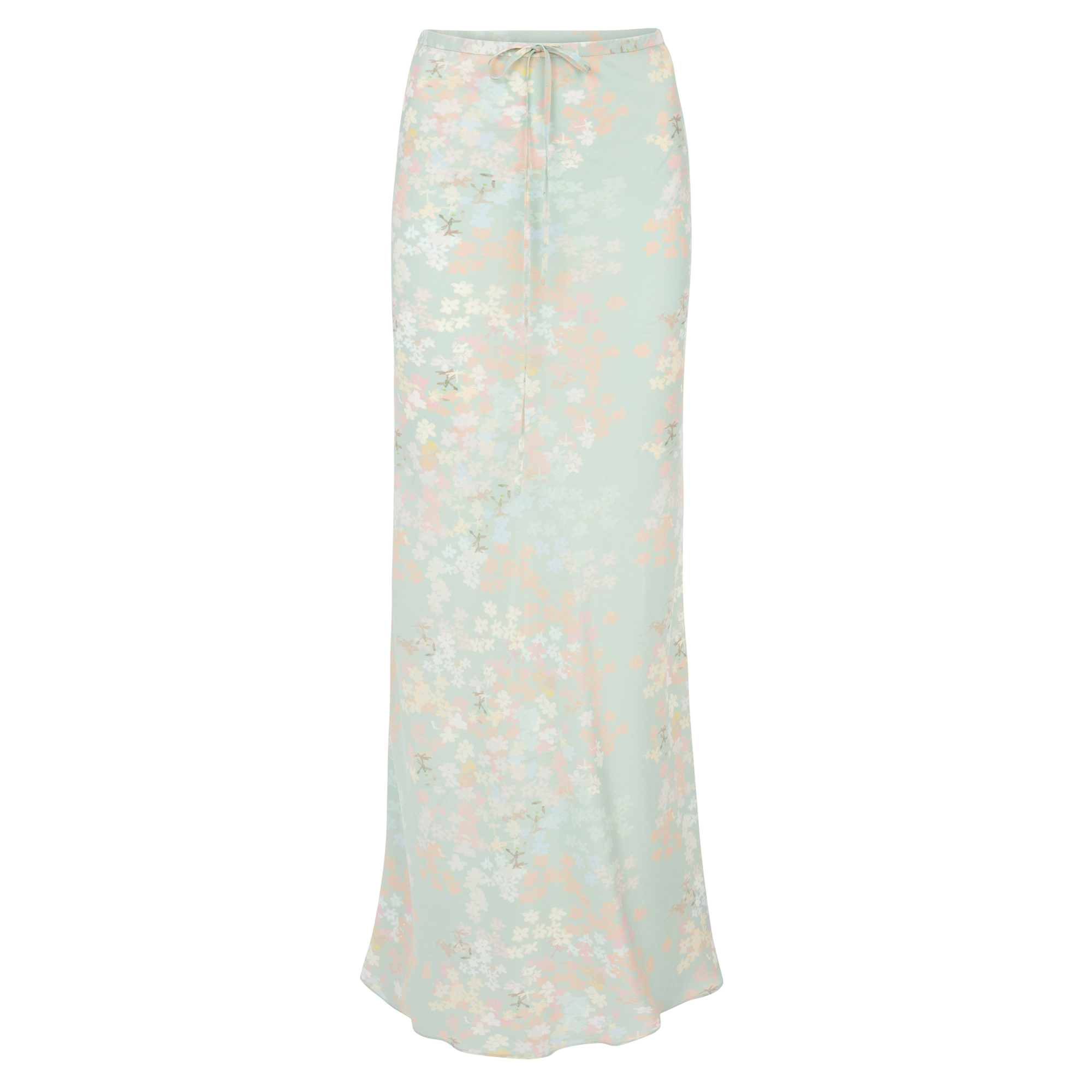 Emily Jasmin Print Silk Maxi Skirt