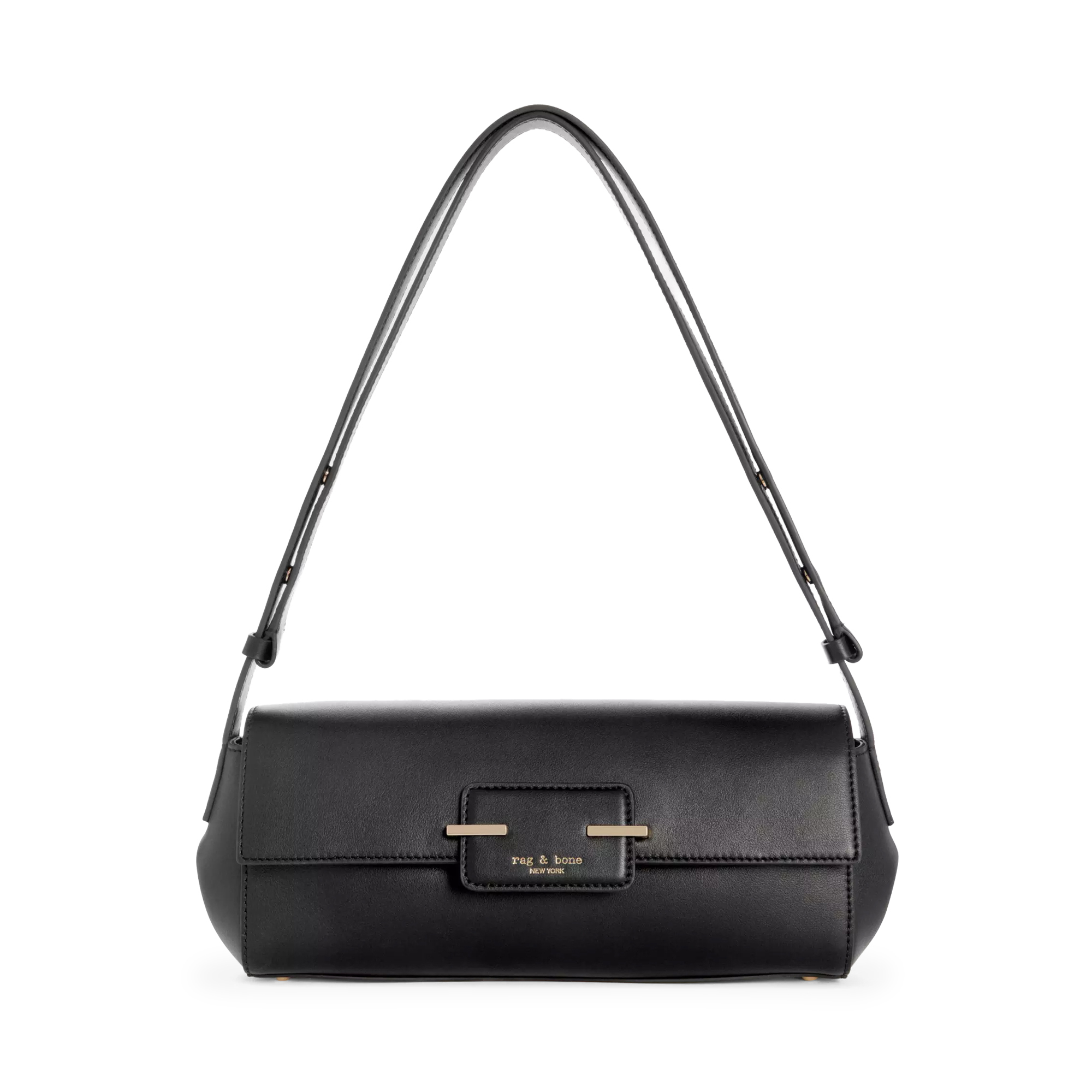 Realm East West Leather Flap Shoulder Bag