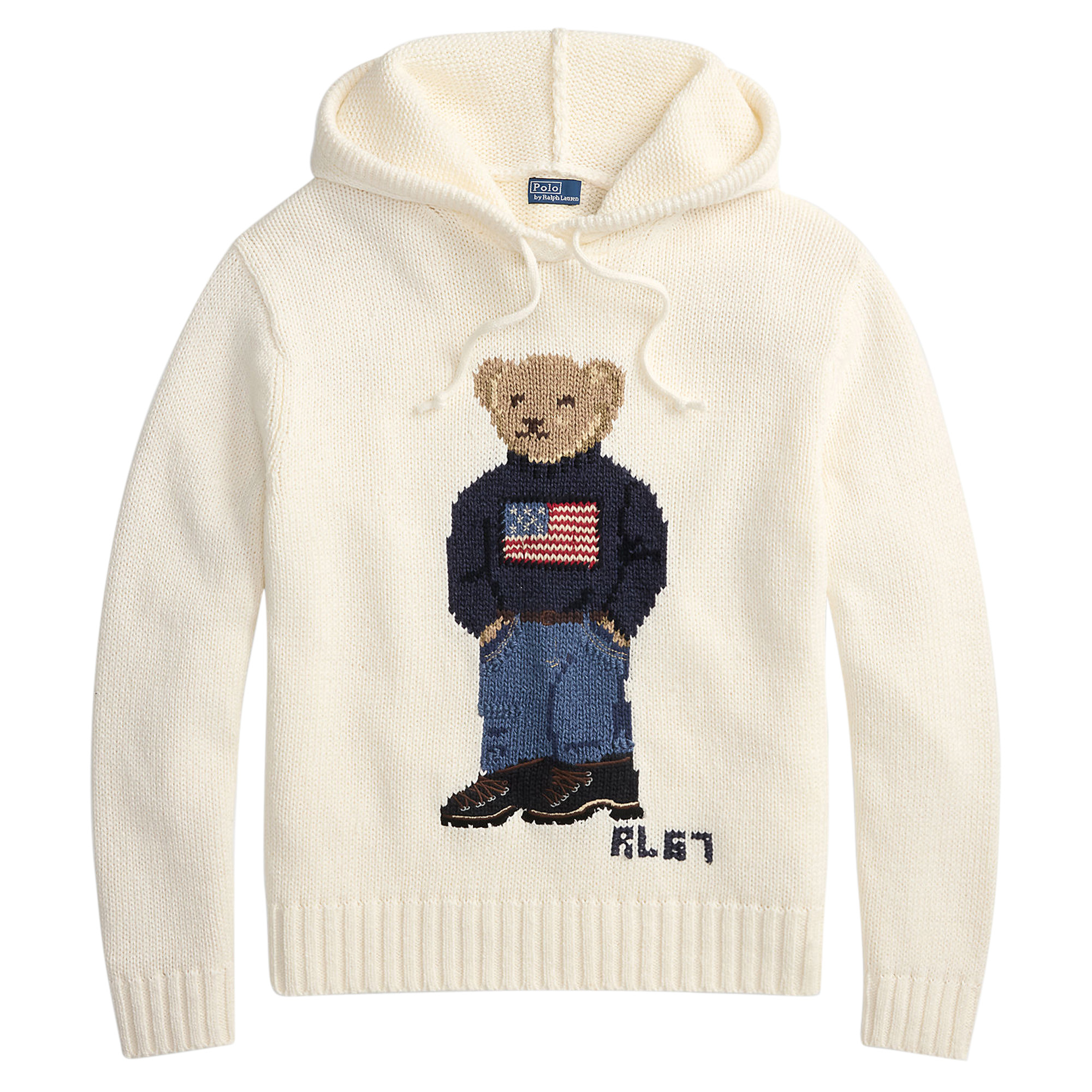 Long Sleeve Cotton Bear Hooded Sweater