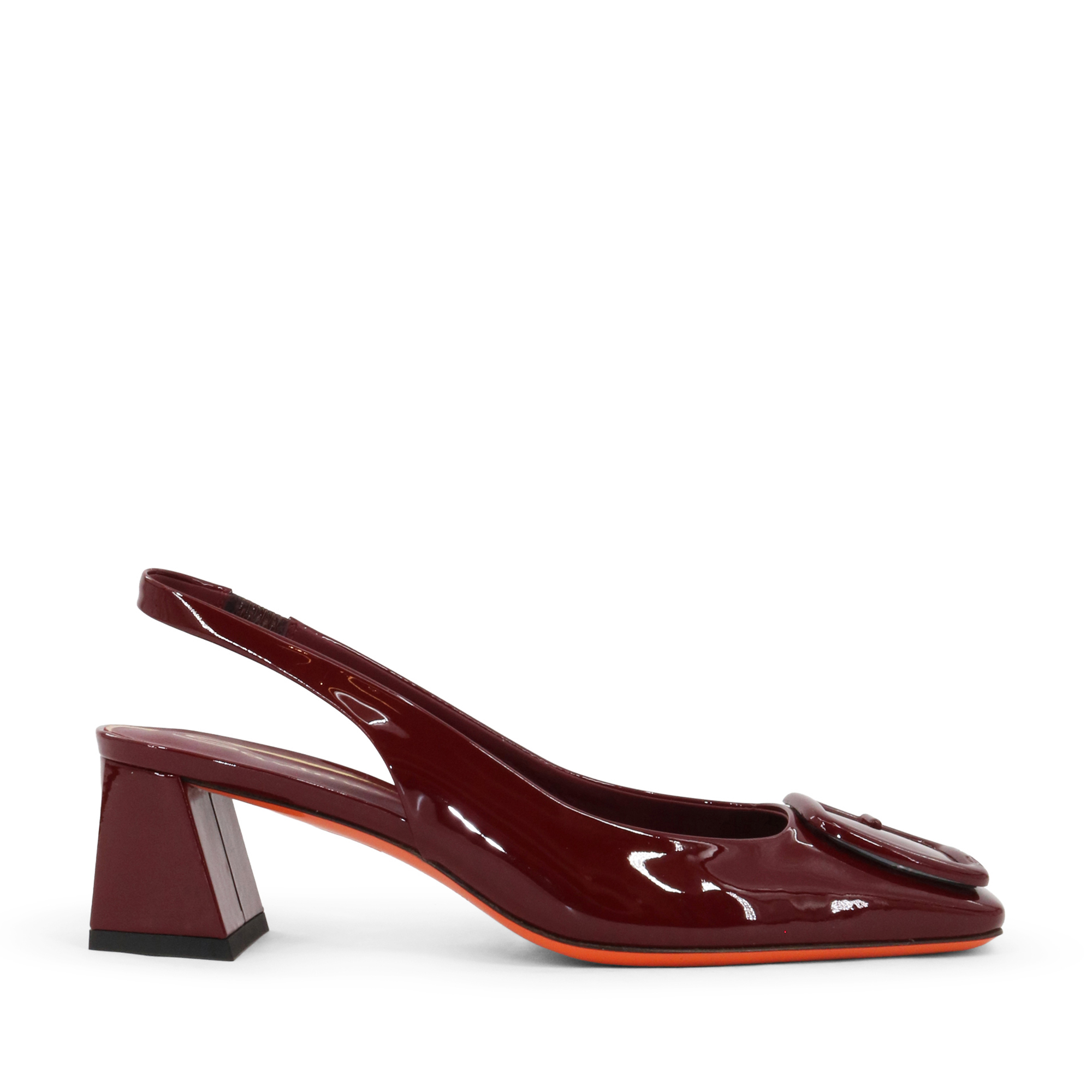 Lemon Patent Leather Slingback Pump