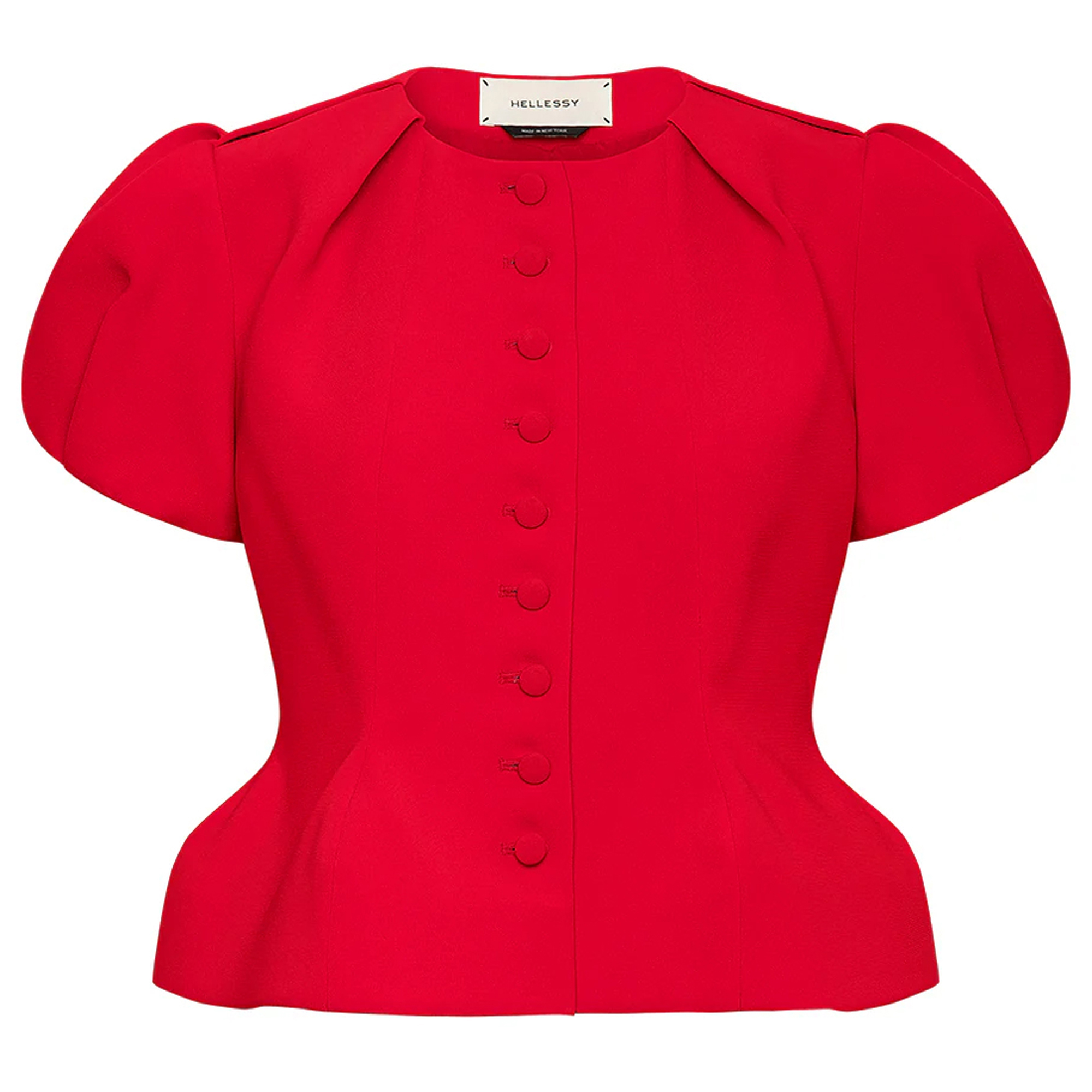 Nelly Short Puff Sleeve Peplum Jacket