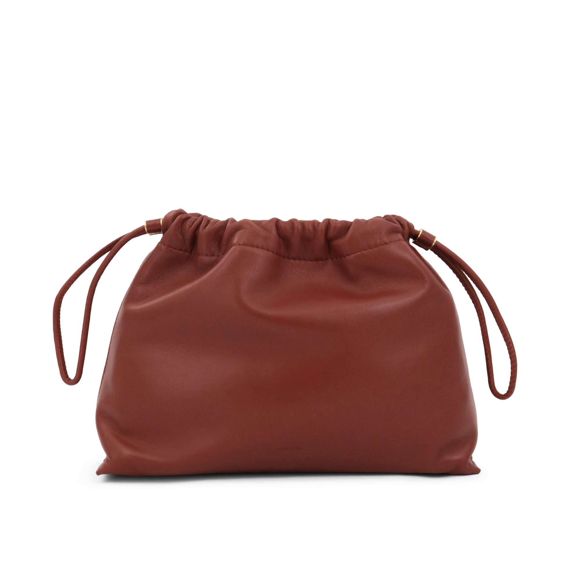 Sarai Leather Drawstring Crossbody Bag