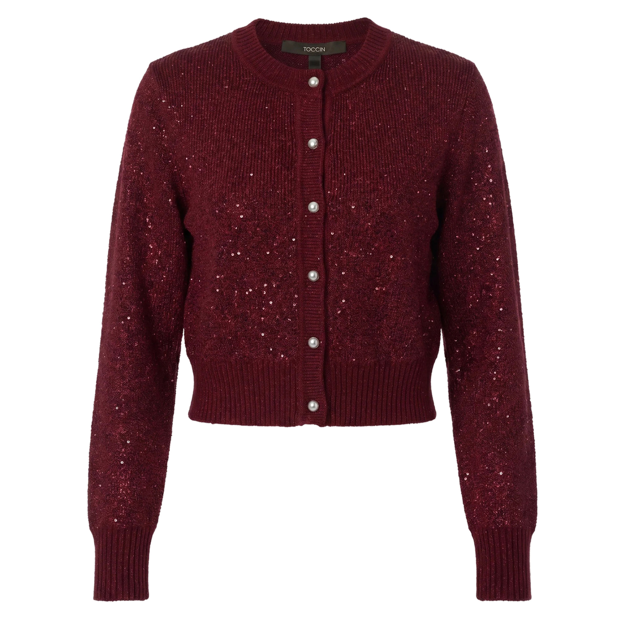 Mollie Long Sleeve Sequin Classic Cardigan