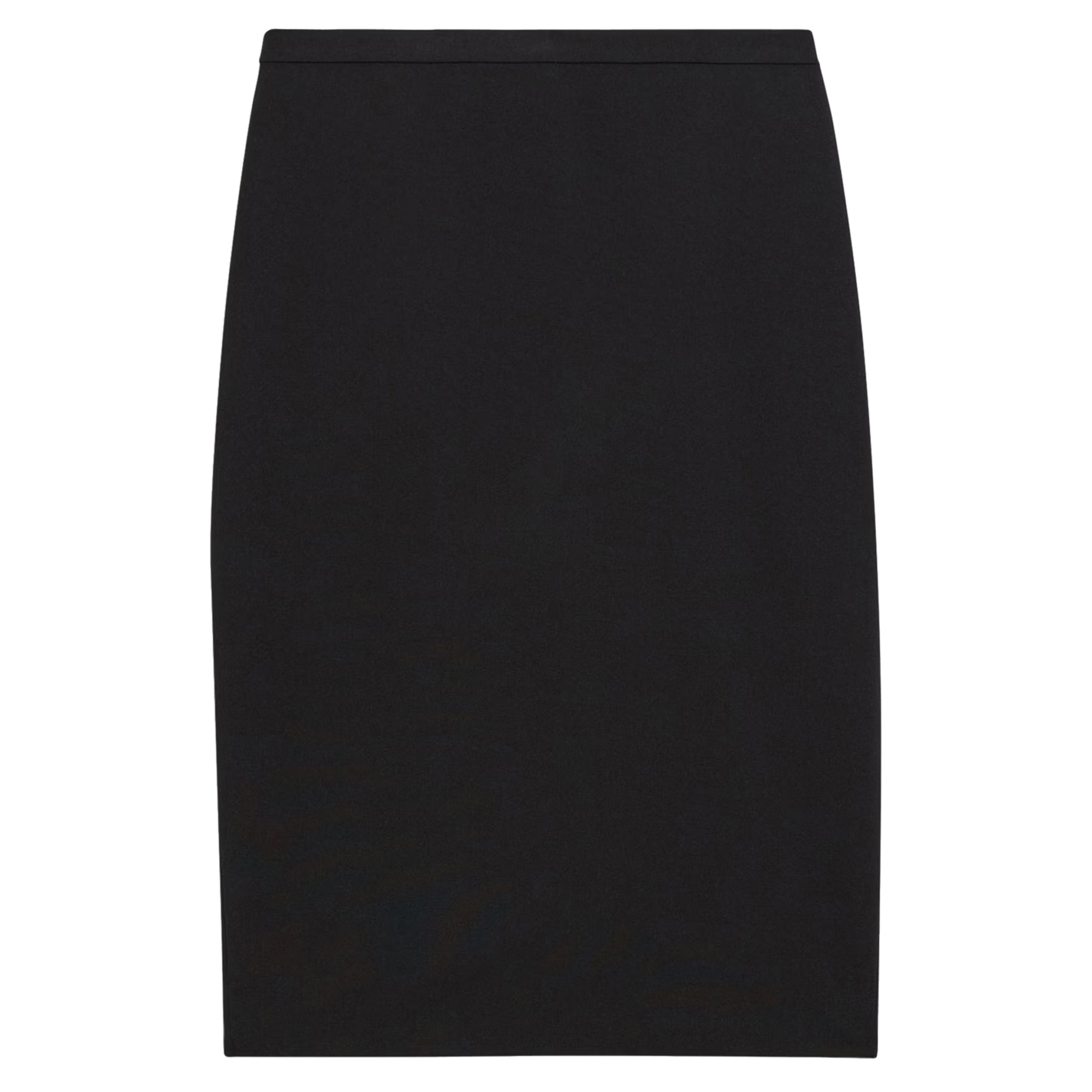 Slim Fit Stretch Wool Pencil Skirt
