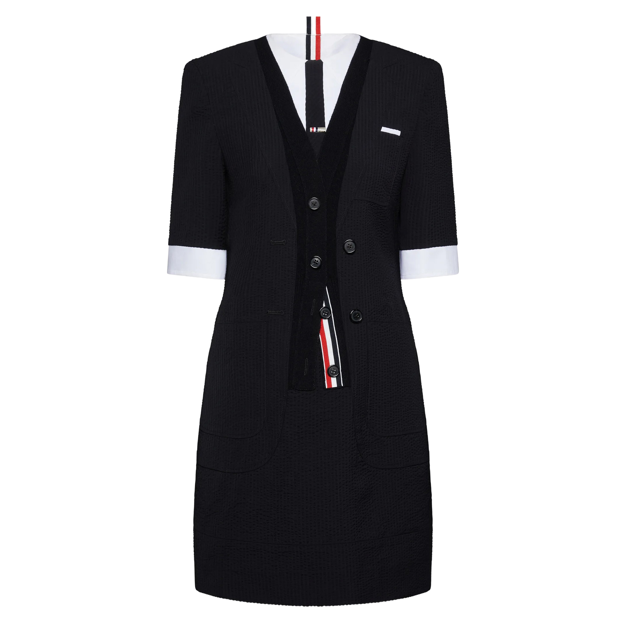 Short Sleeve Patch Pocket Mini Dress