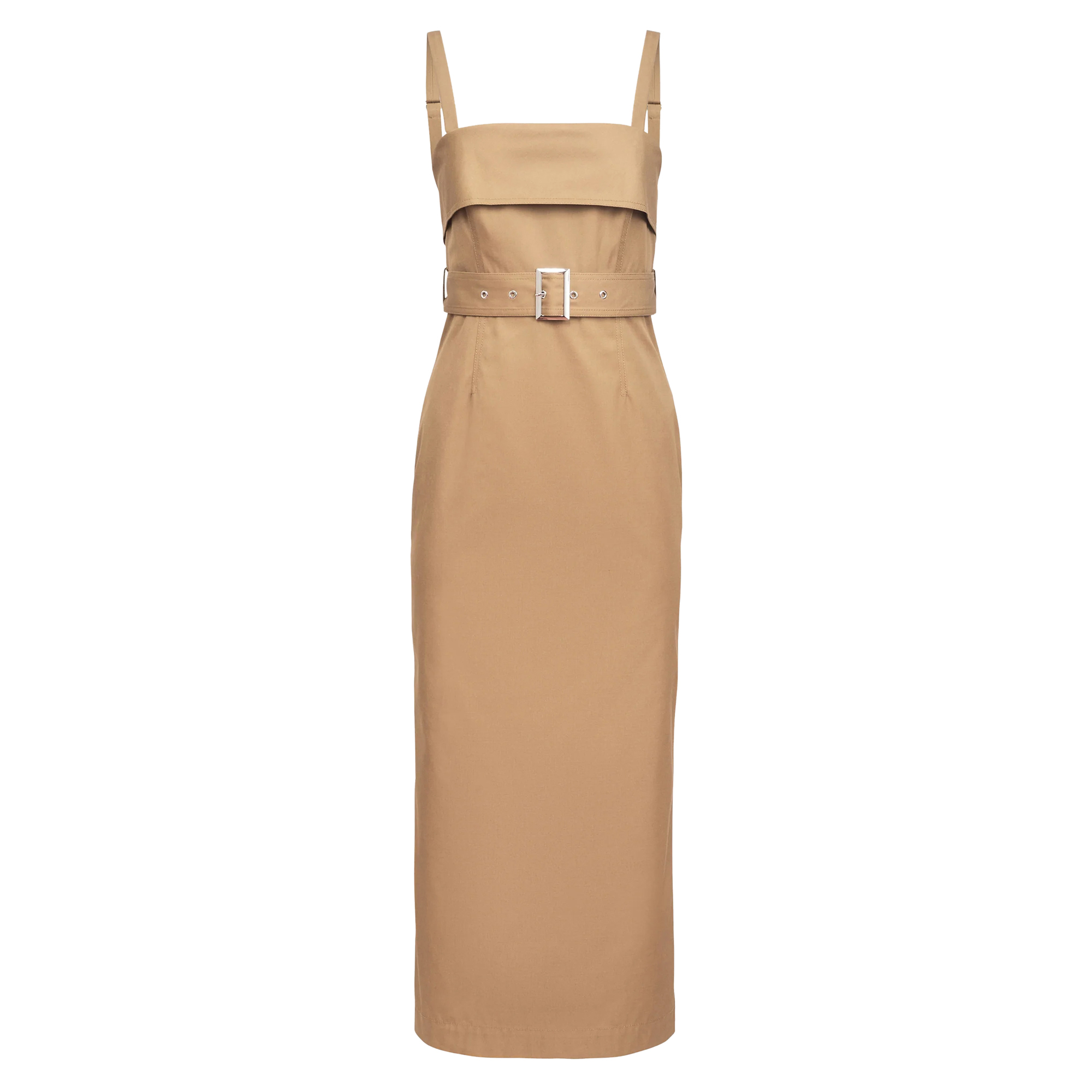 Theodora Sleeveless Belted Midi Dress