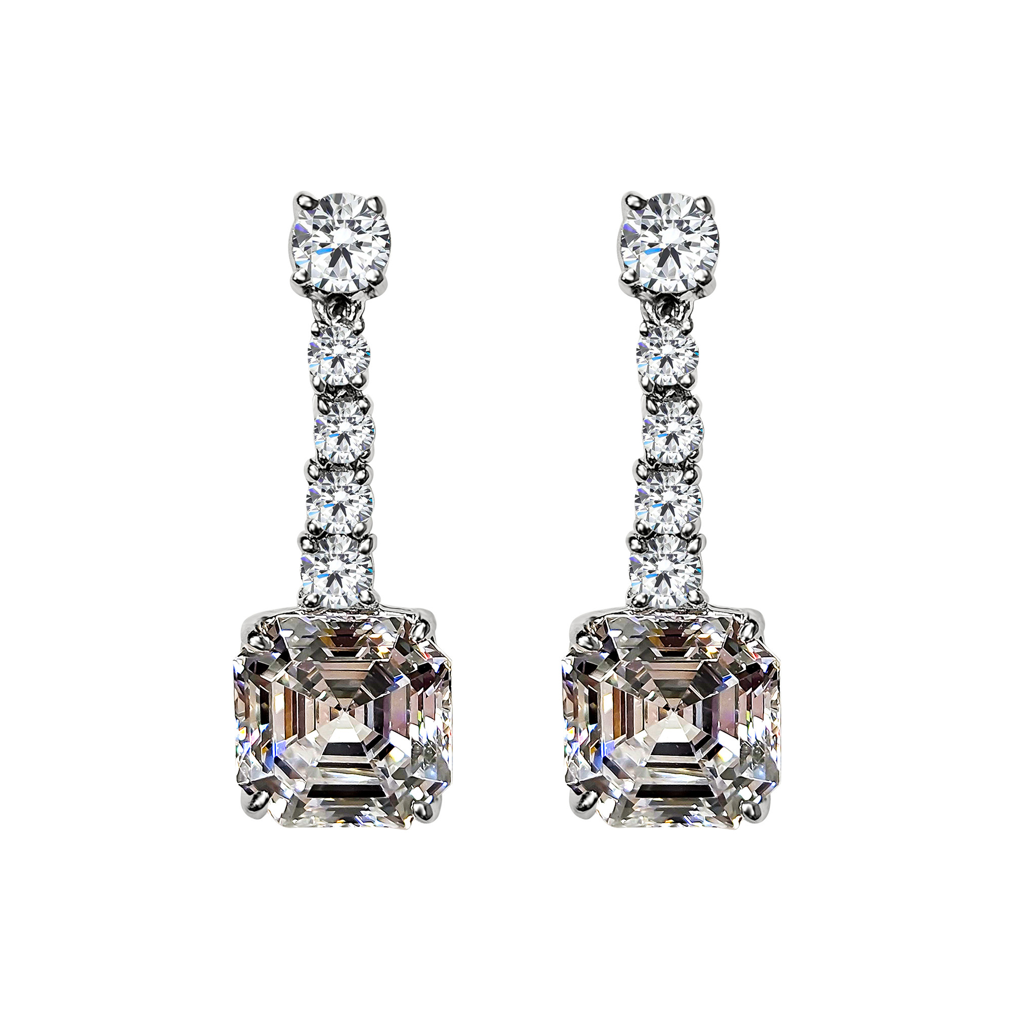 Asscher Drop Earrings