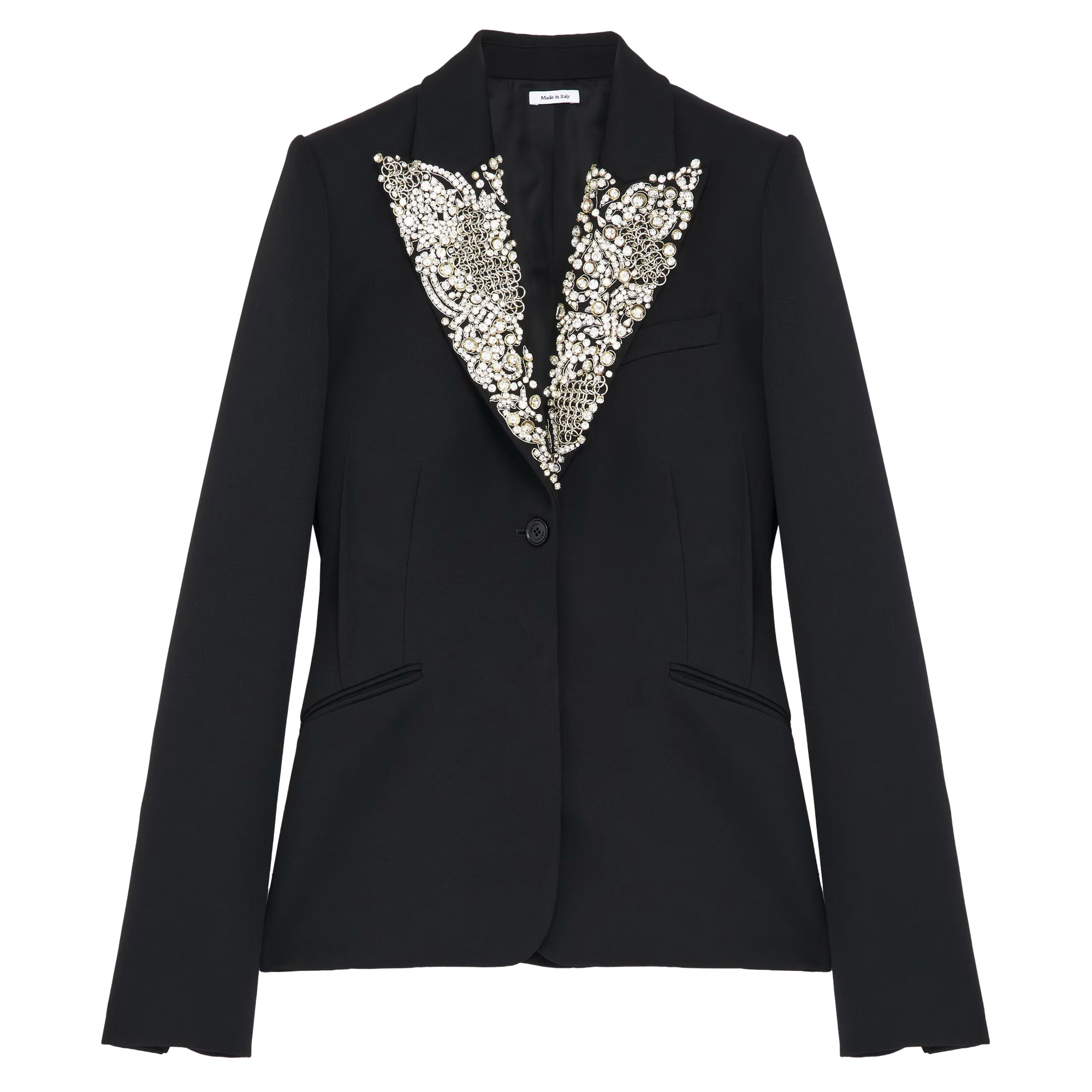 Chain Mail Embroidery Single-Breasted Jacket