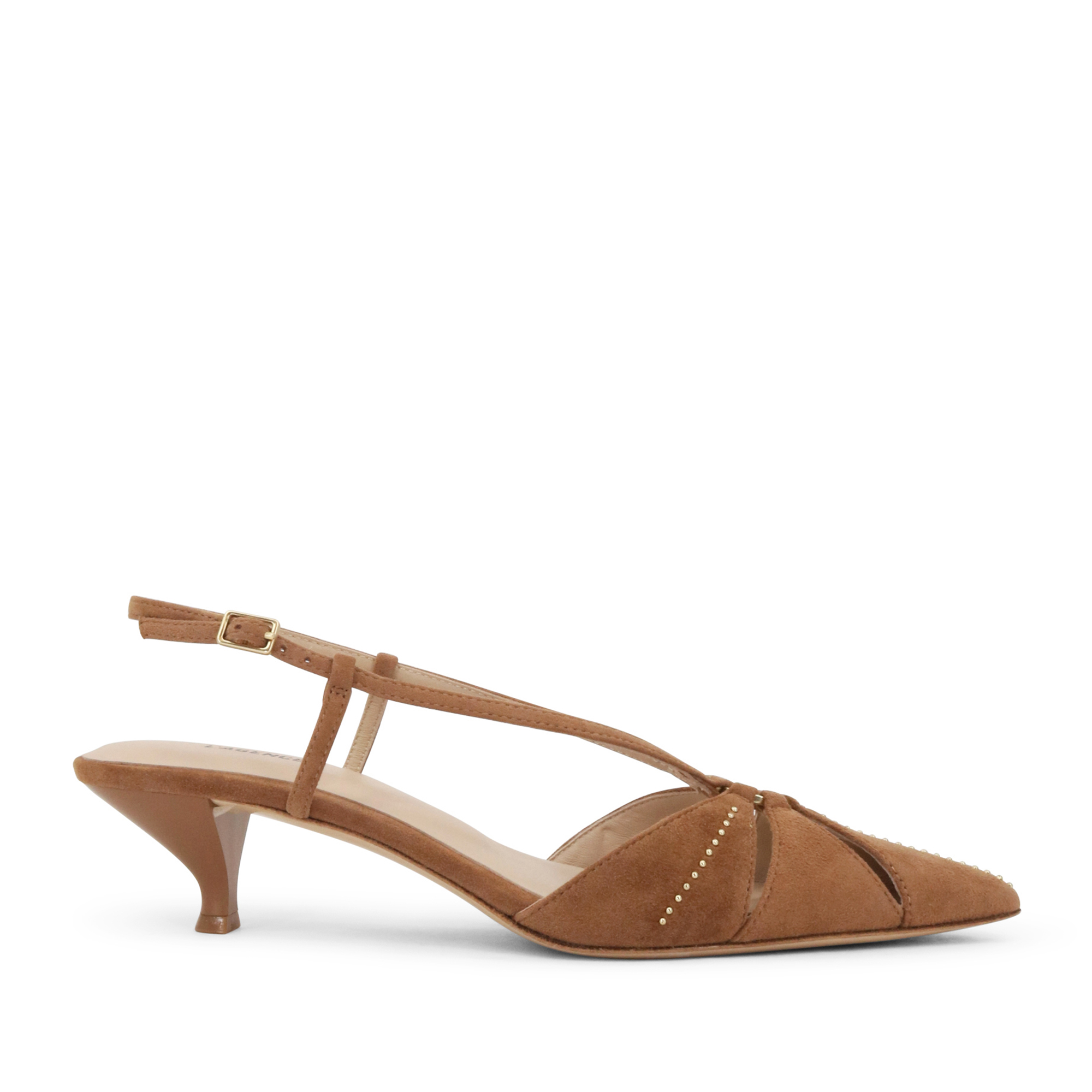 Adavi Suede Pointed Toe Slingback Pump