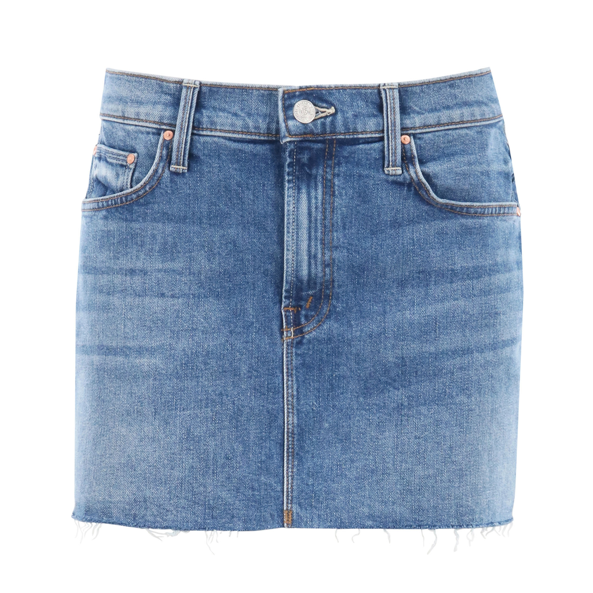 The Ditched Mini Fray Denim Skirt