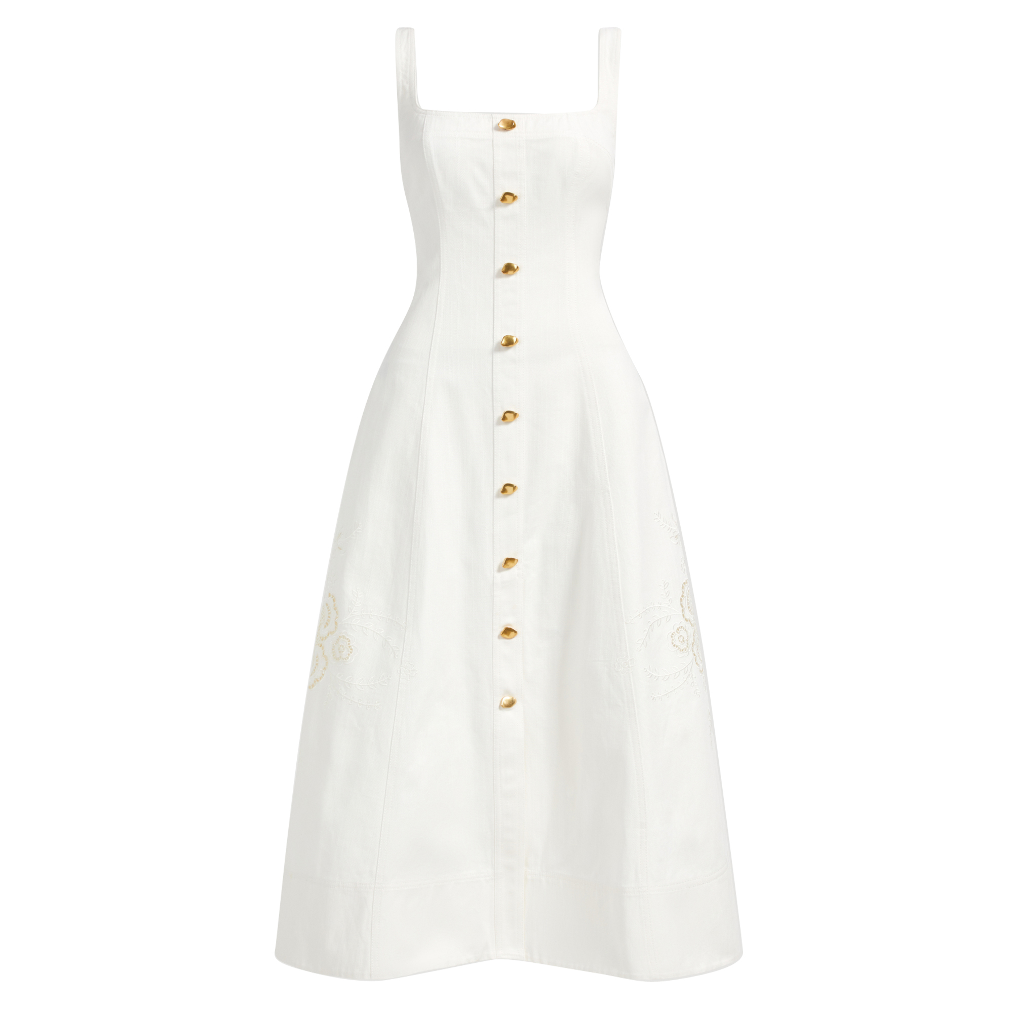 Halo Embroidered Midi Dress