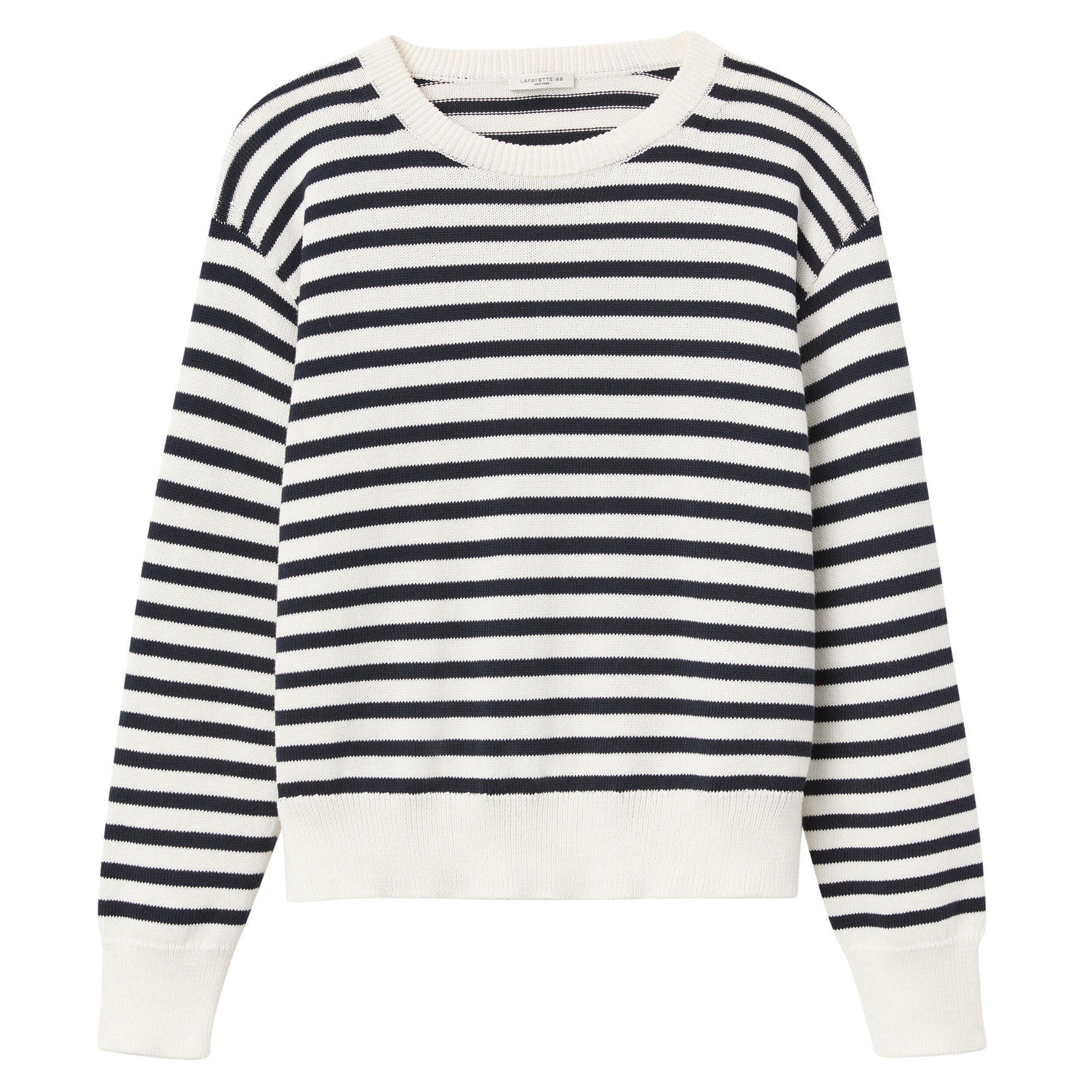 Long Sleeve Stripe Crewneck Sweater