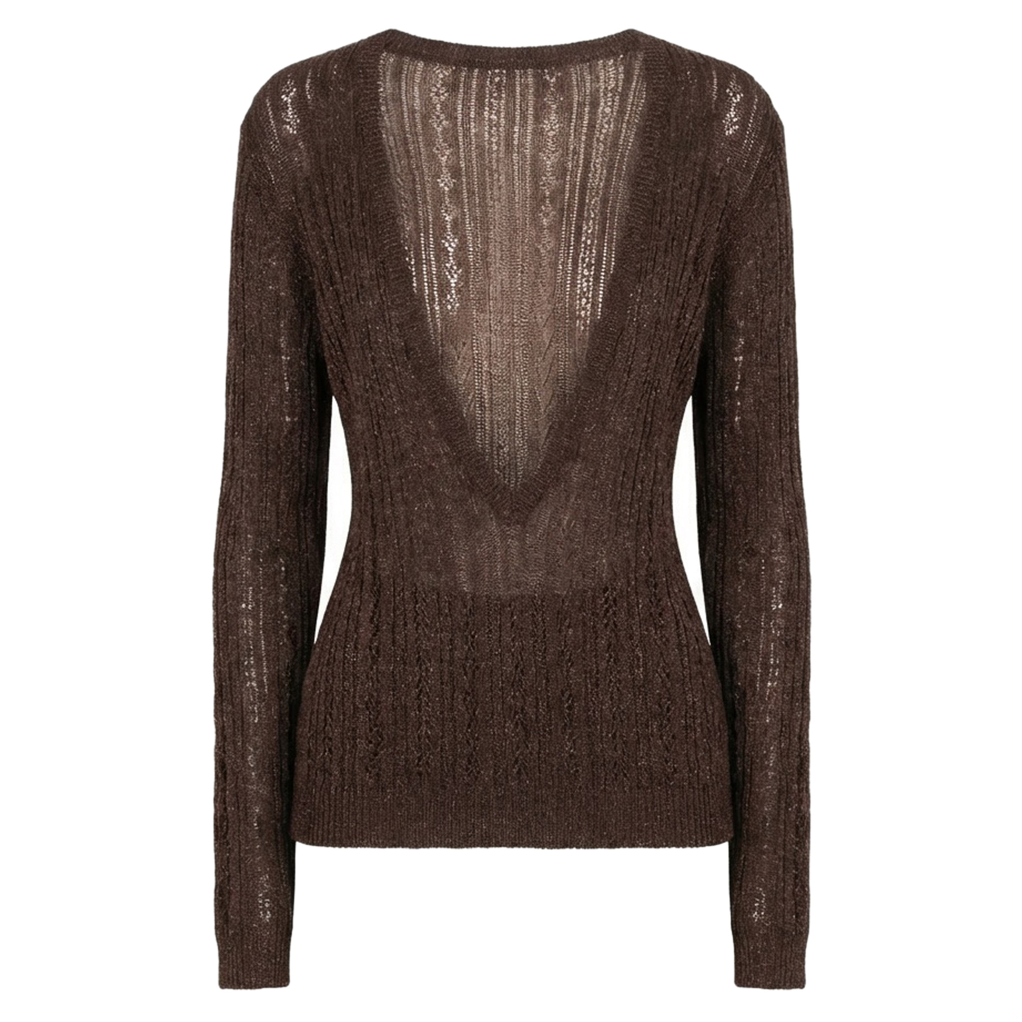 Zula Long Sleeve Sheer Knit Top