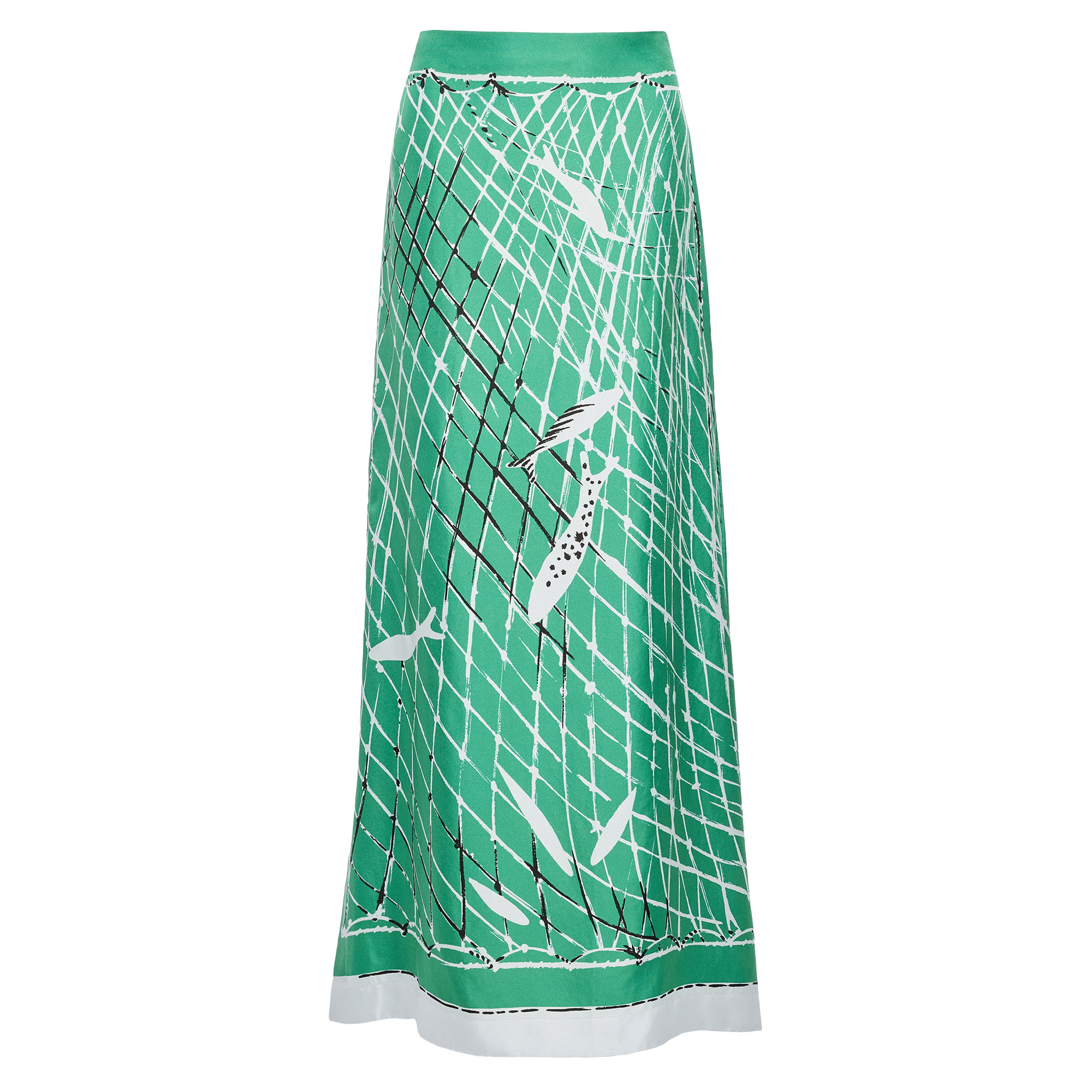 Linnie Silk Midi Skirt