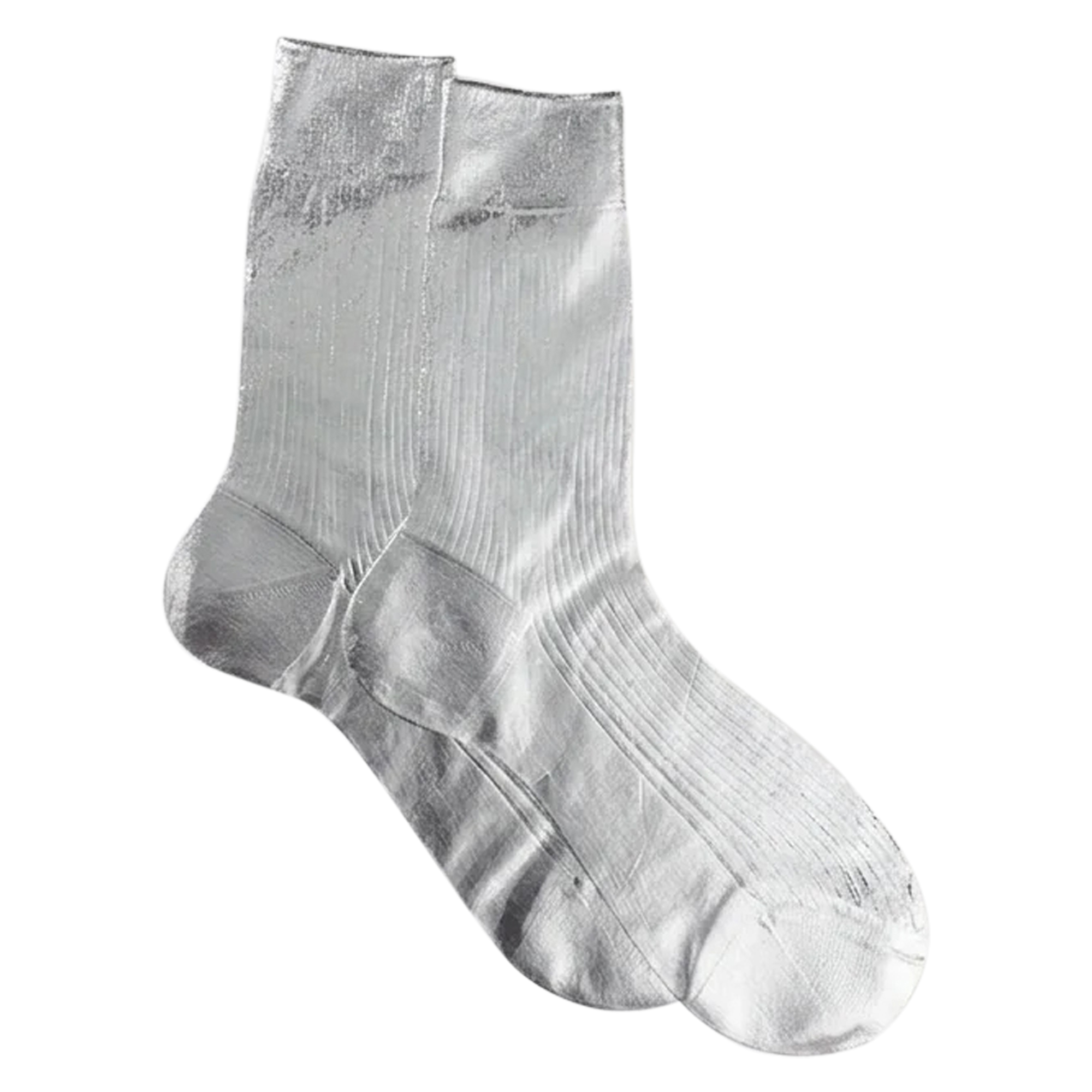 One Ribbed Laminated Socks