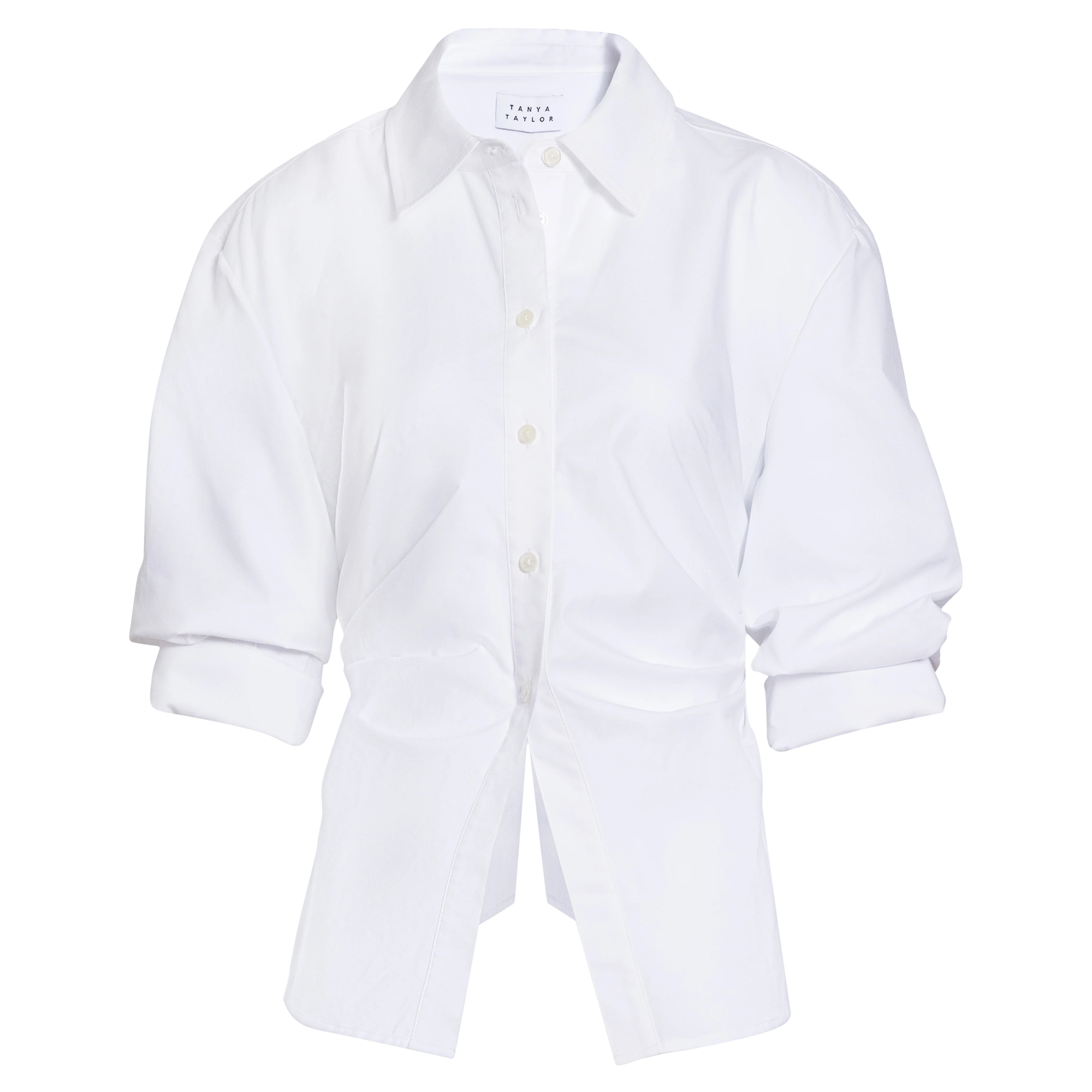 Winslet Cinched Button-Up Top