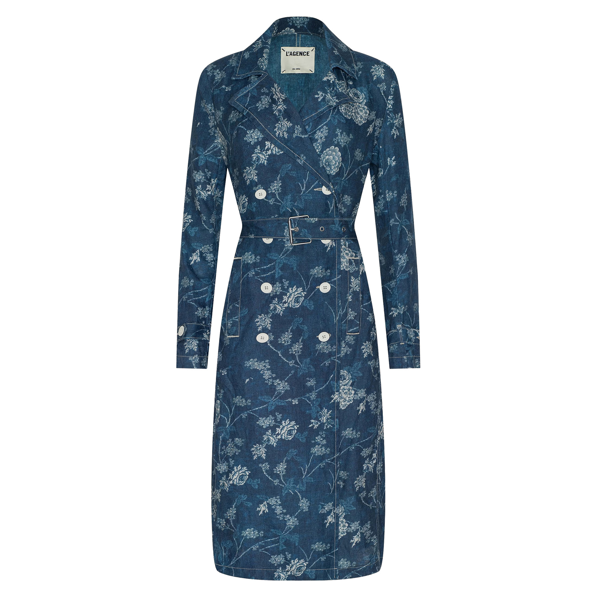 Bradley Belted Linen Trench Coat