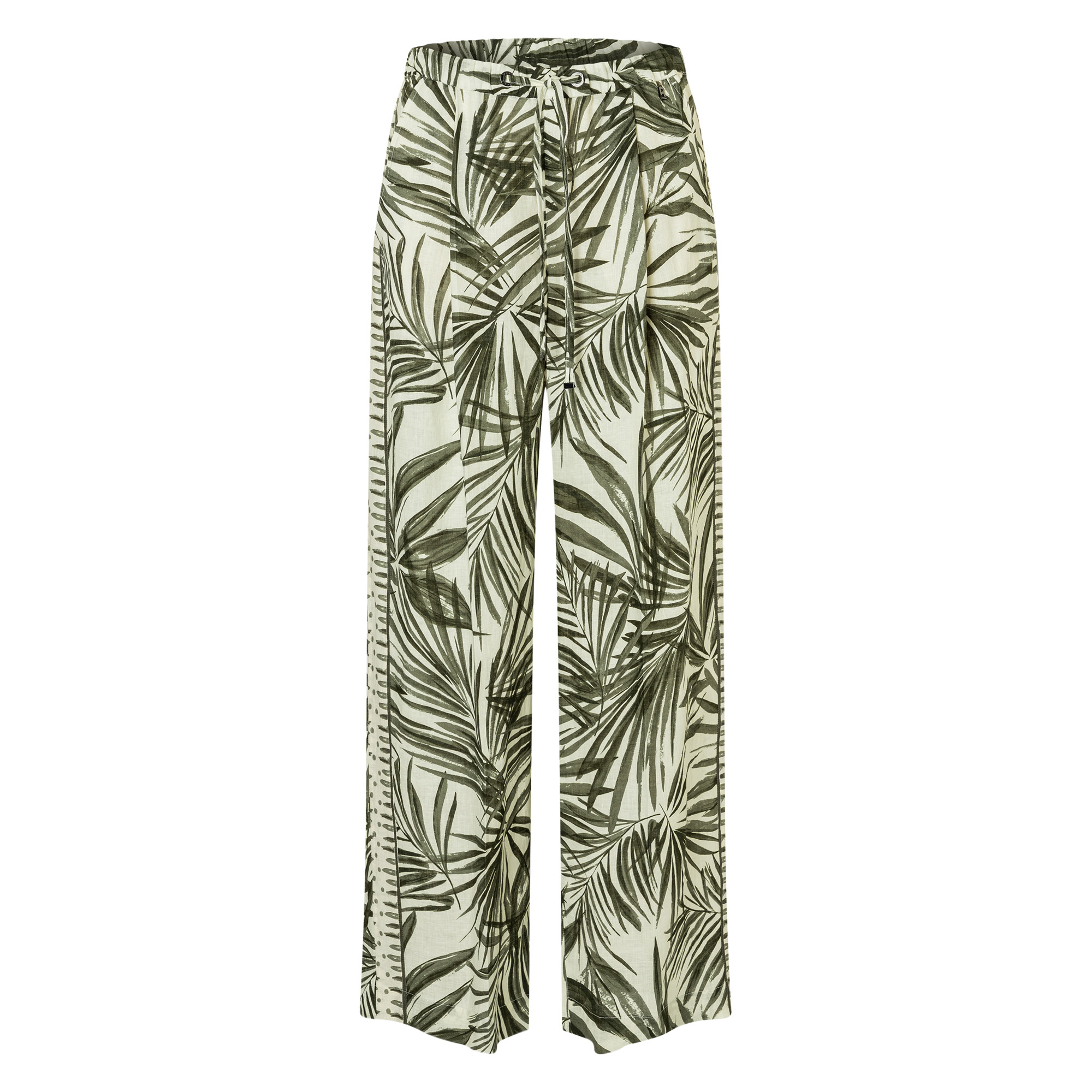 Gina Straight-Leg Printed Linen Pant