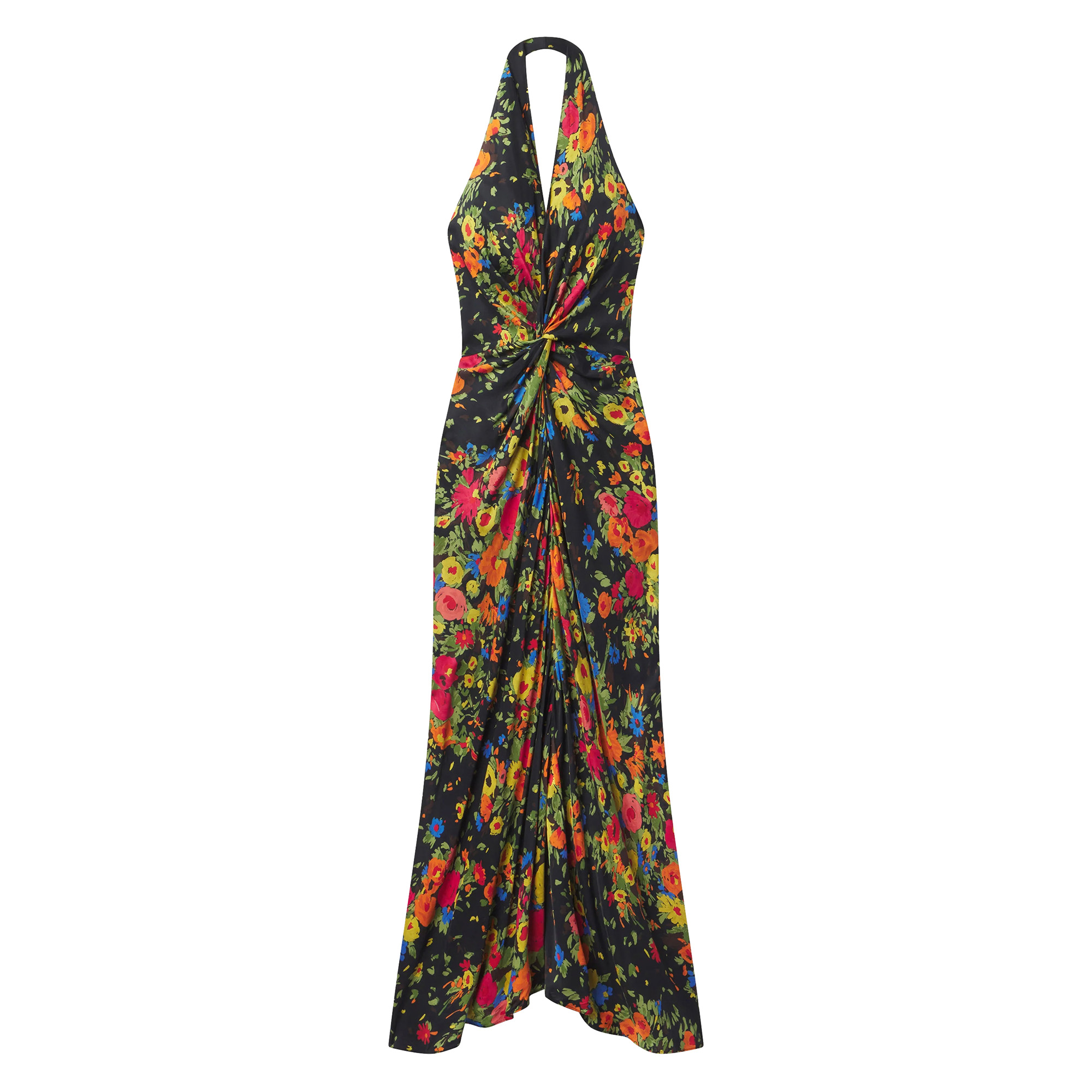 Mabel Floral Satin Gown