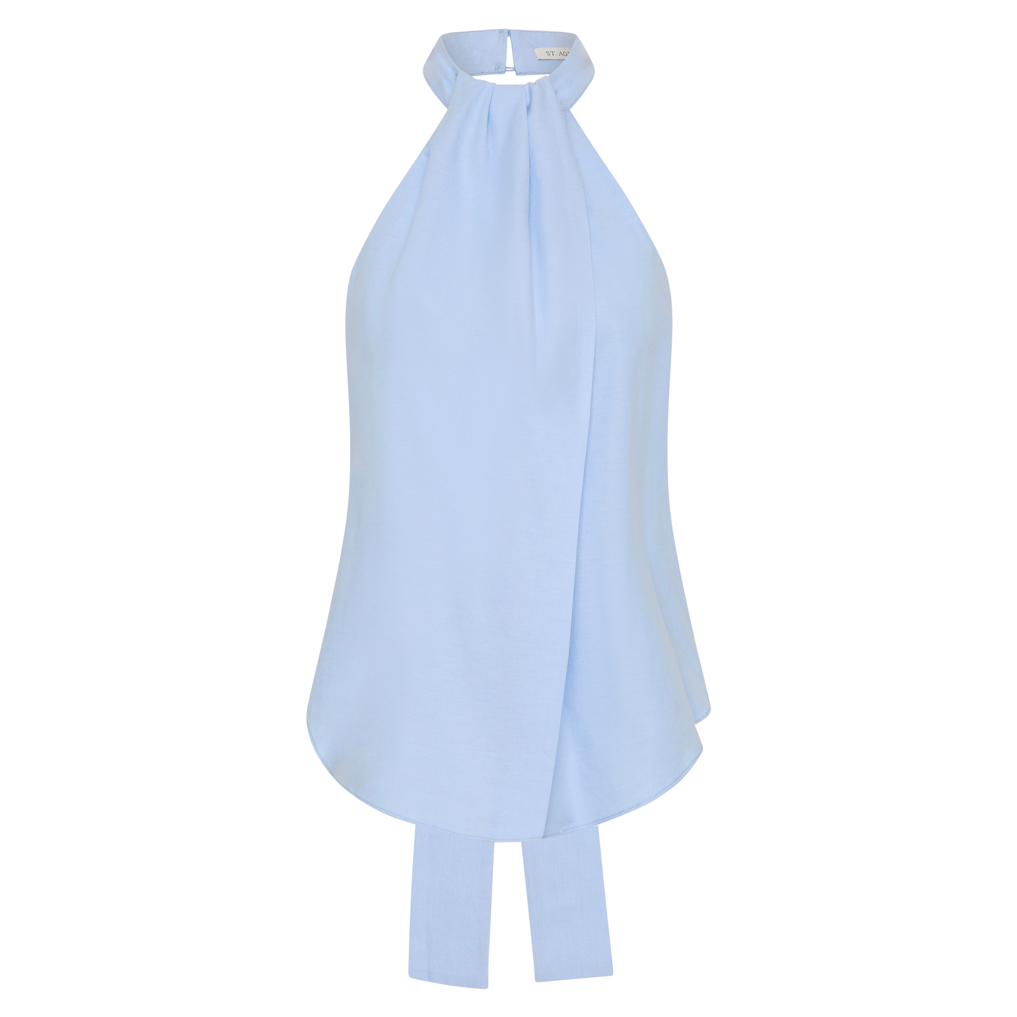 Oxford Halterneck Tie Back Top