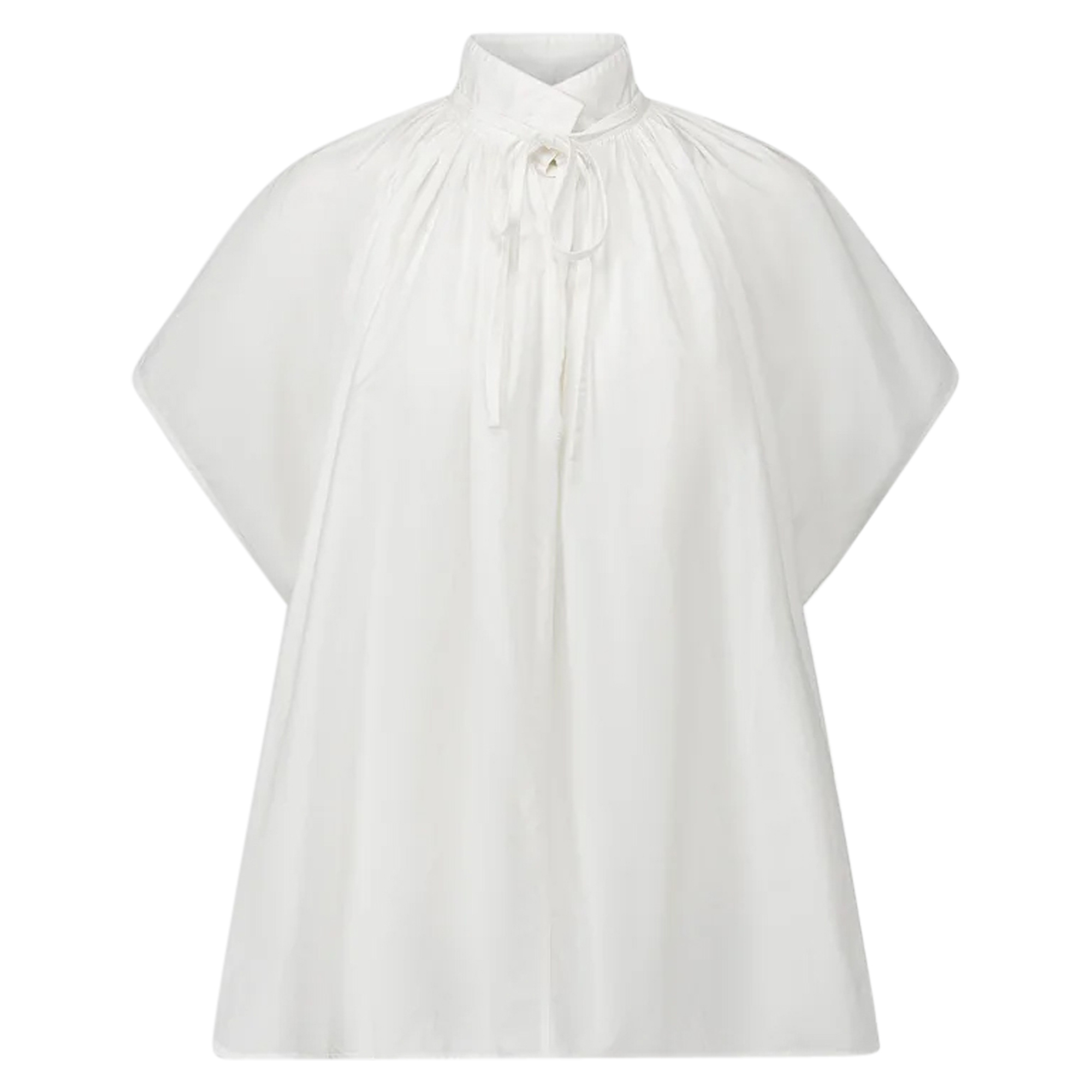 Wheeless Short Sleeve Poplin Blouse