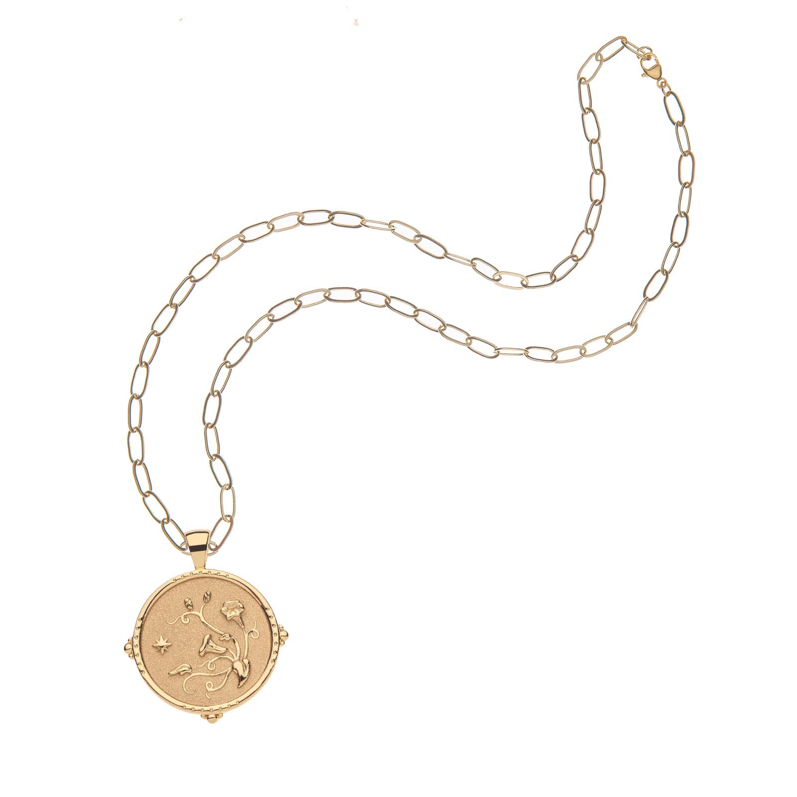 Grace Pendant Coin On Link Chain