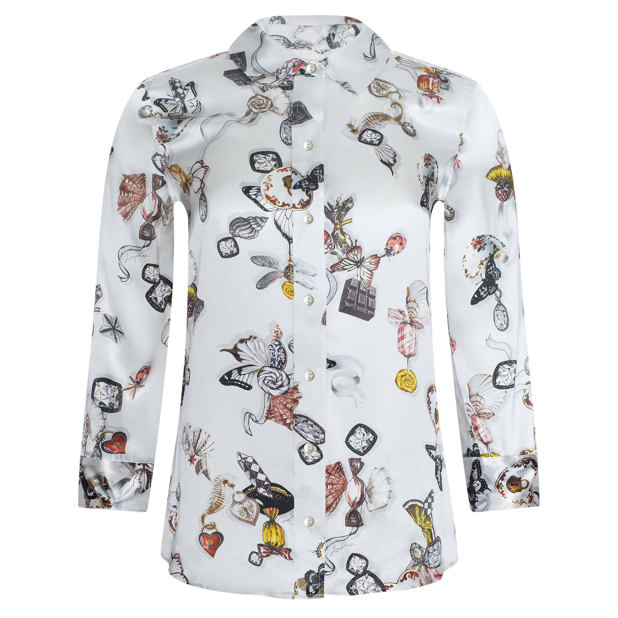 Dani 3/4 Sleeve Silk Blouse