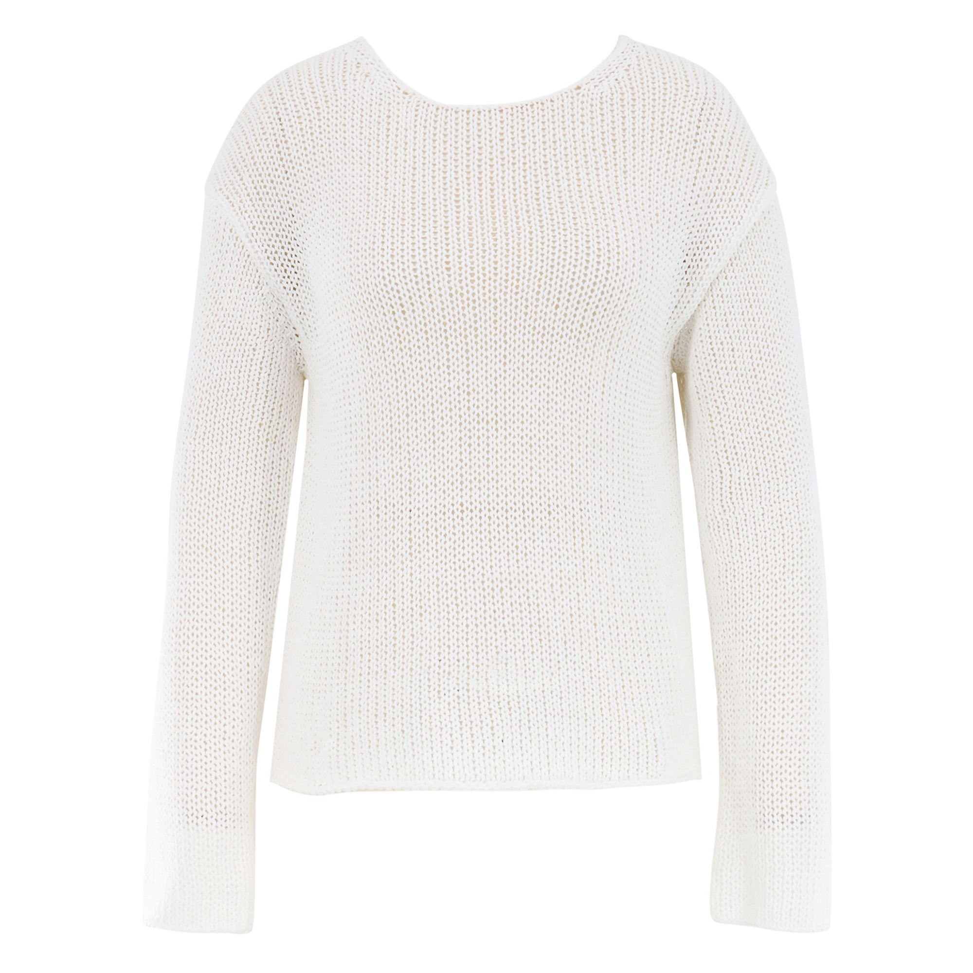 Long Sleeve Italian Coated Cotton Pullover Sweater