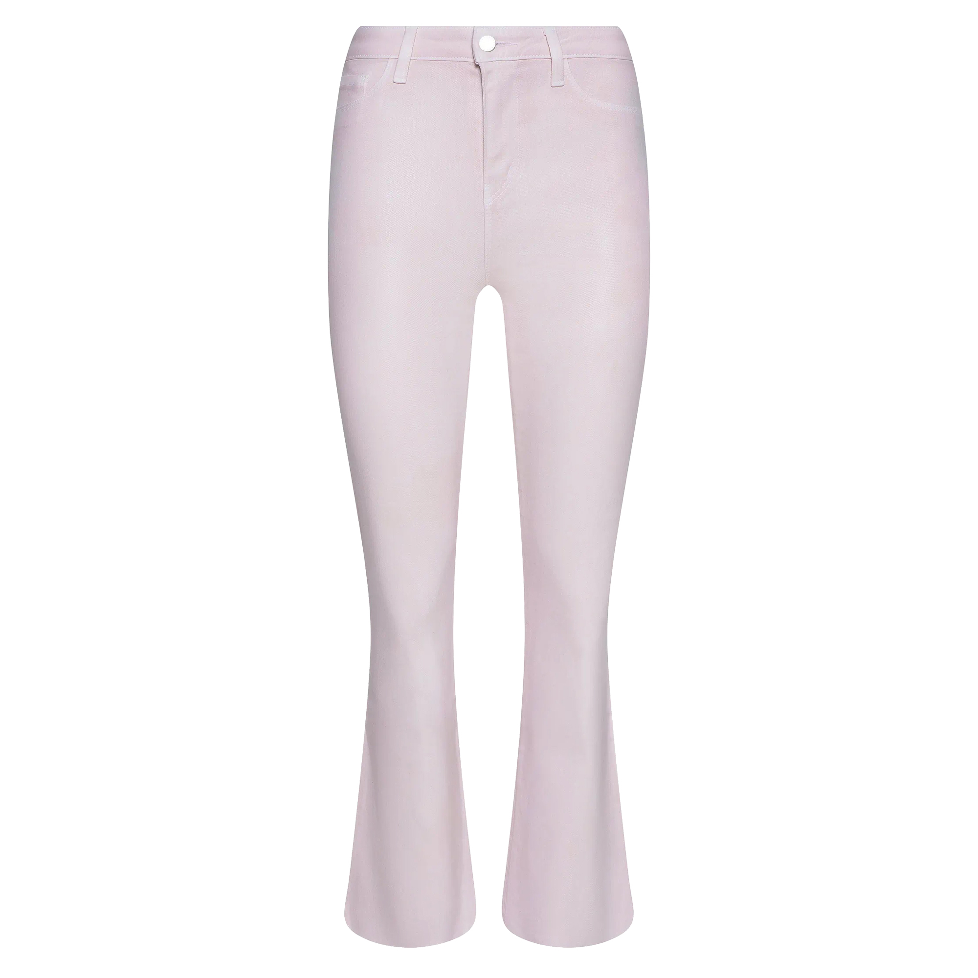 Kendra High-Rise Coated Cropped Flare Jean