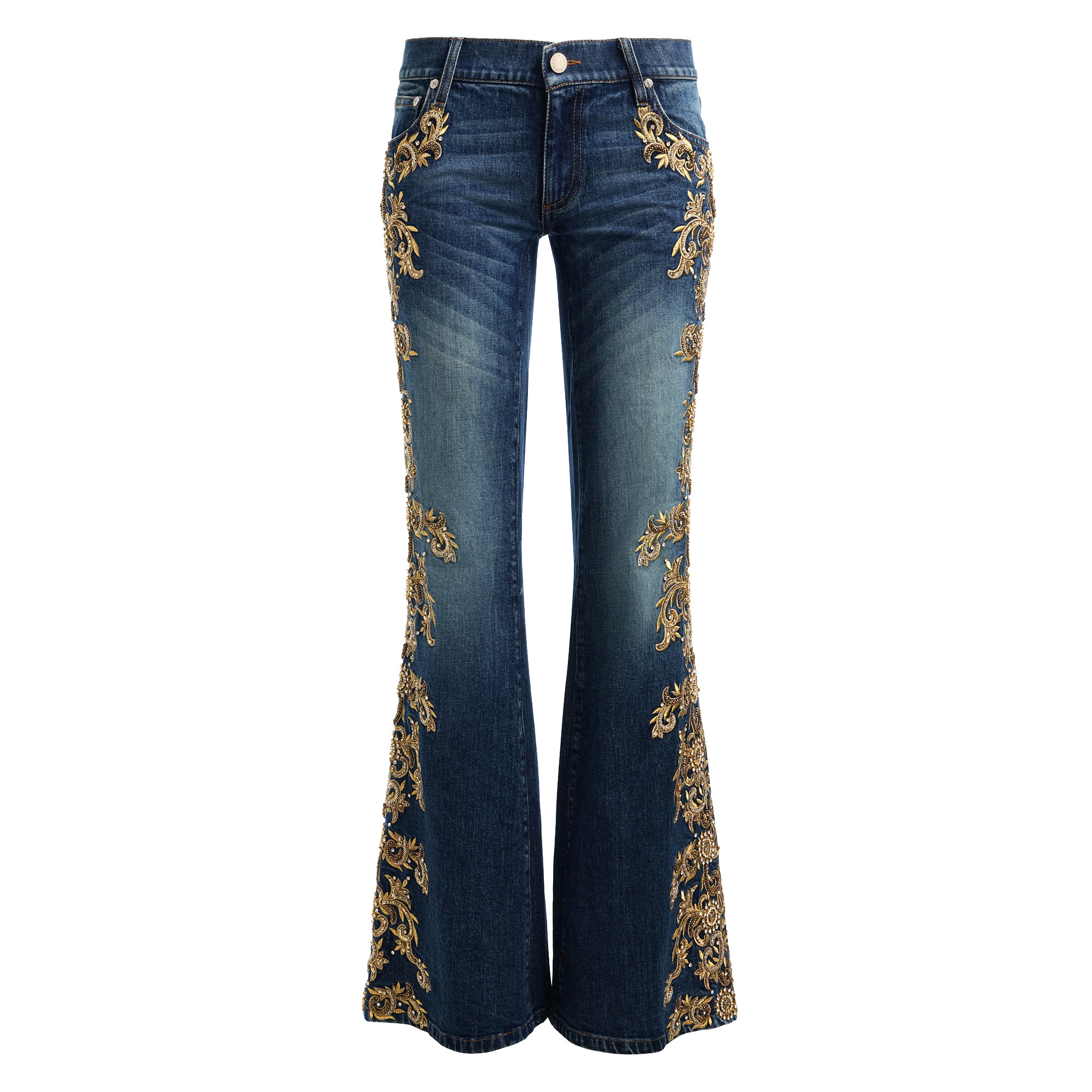 Emryn Embellished Ultra Low Rise Flare Jean