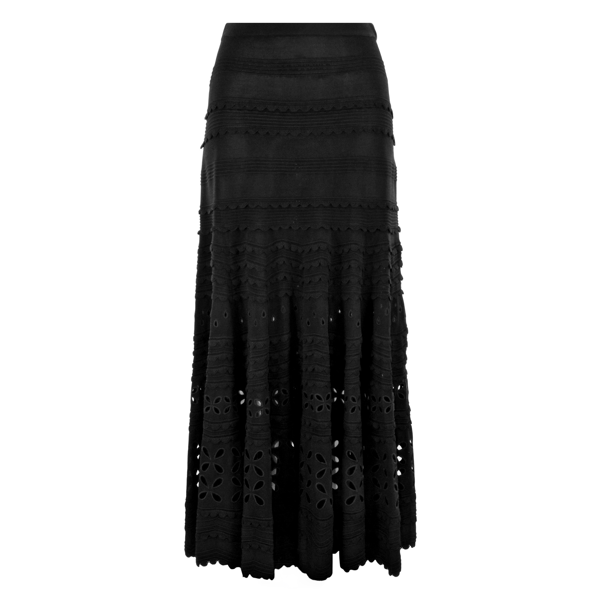 Annisa Eyelet Knit Midi Skirt