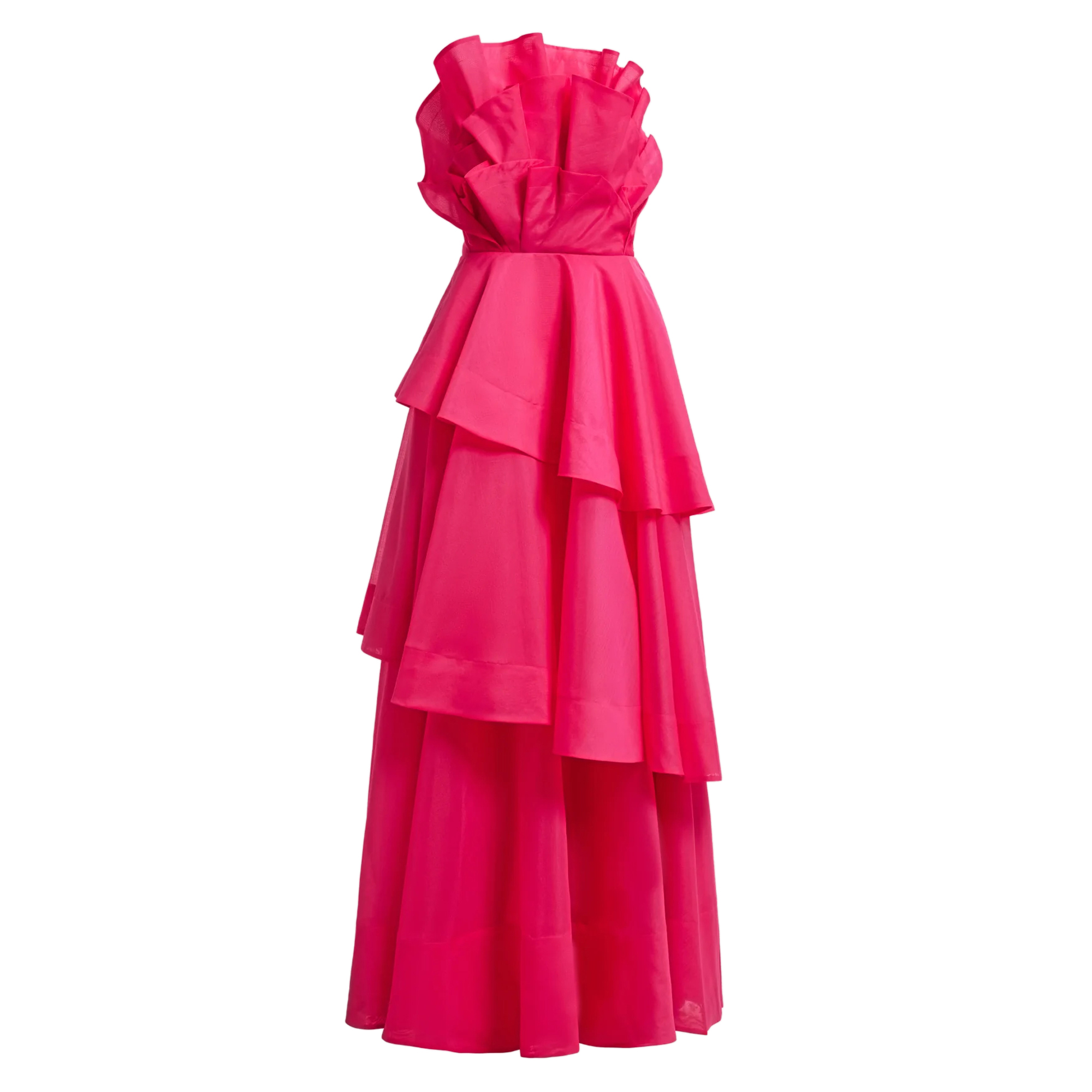 Selestia Sculptural Strapless Gown