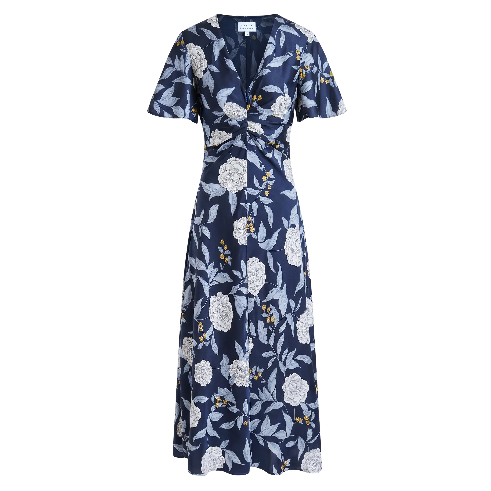 Daphne Short Sleeve V-Neck Midi Dress
