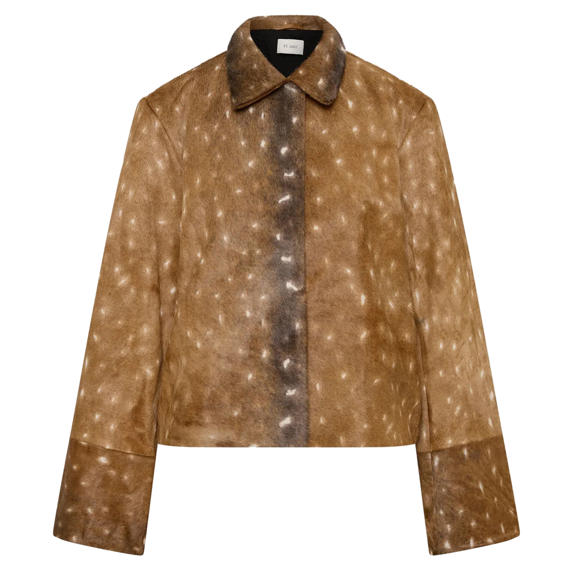 Fawn Minimal Leather Jacket