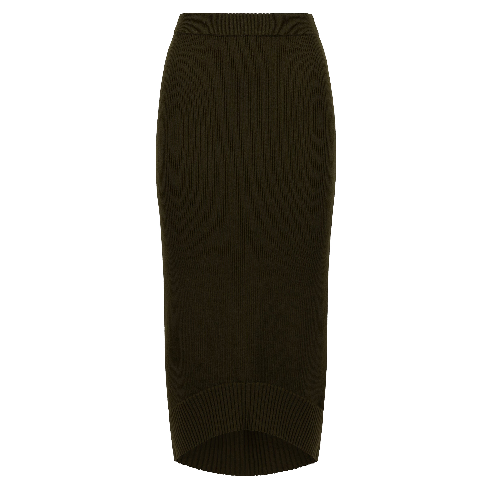 Fitted Merino Rib Skirt
