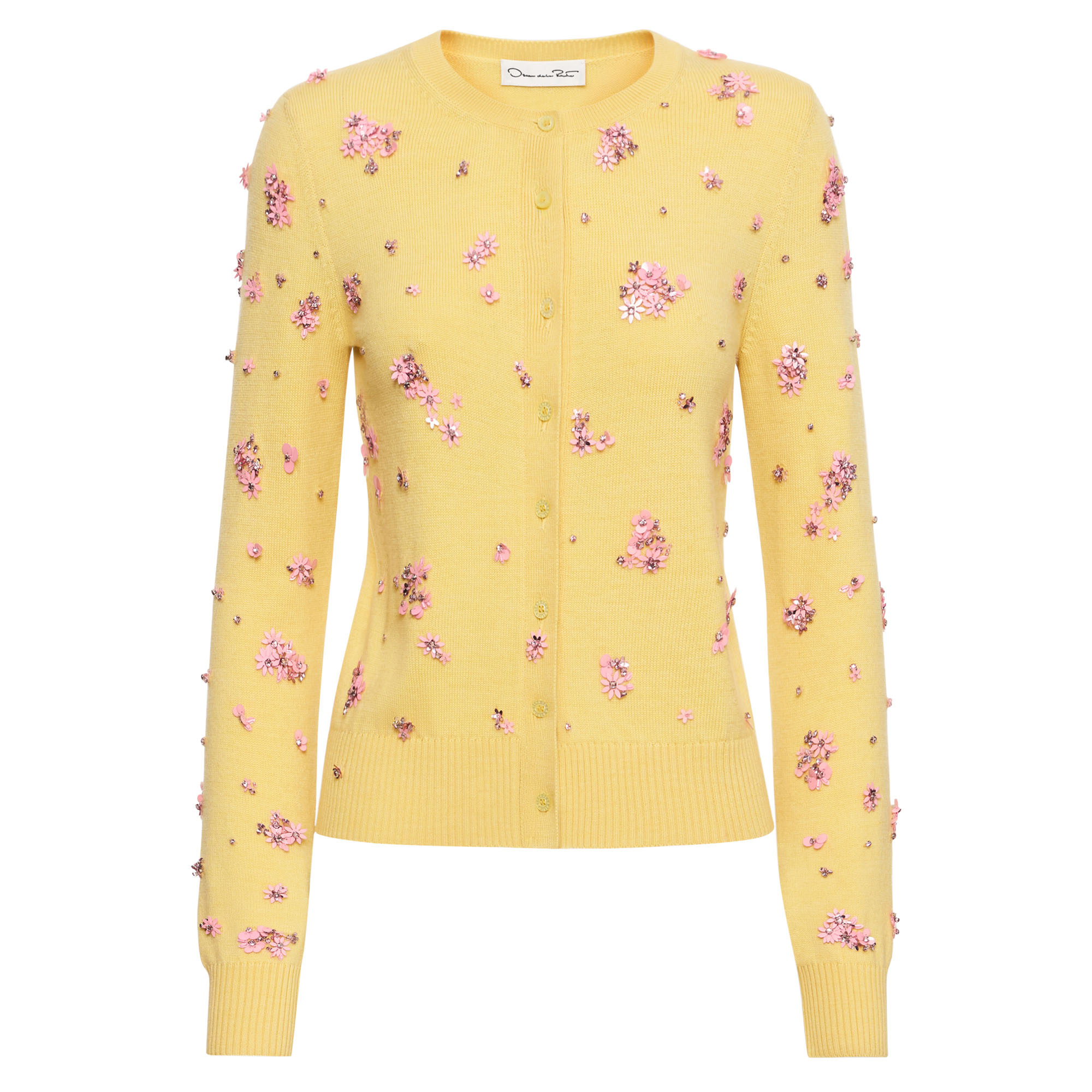 Sequin And Crystal Cluster Embroidered Cardigan