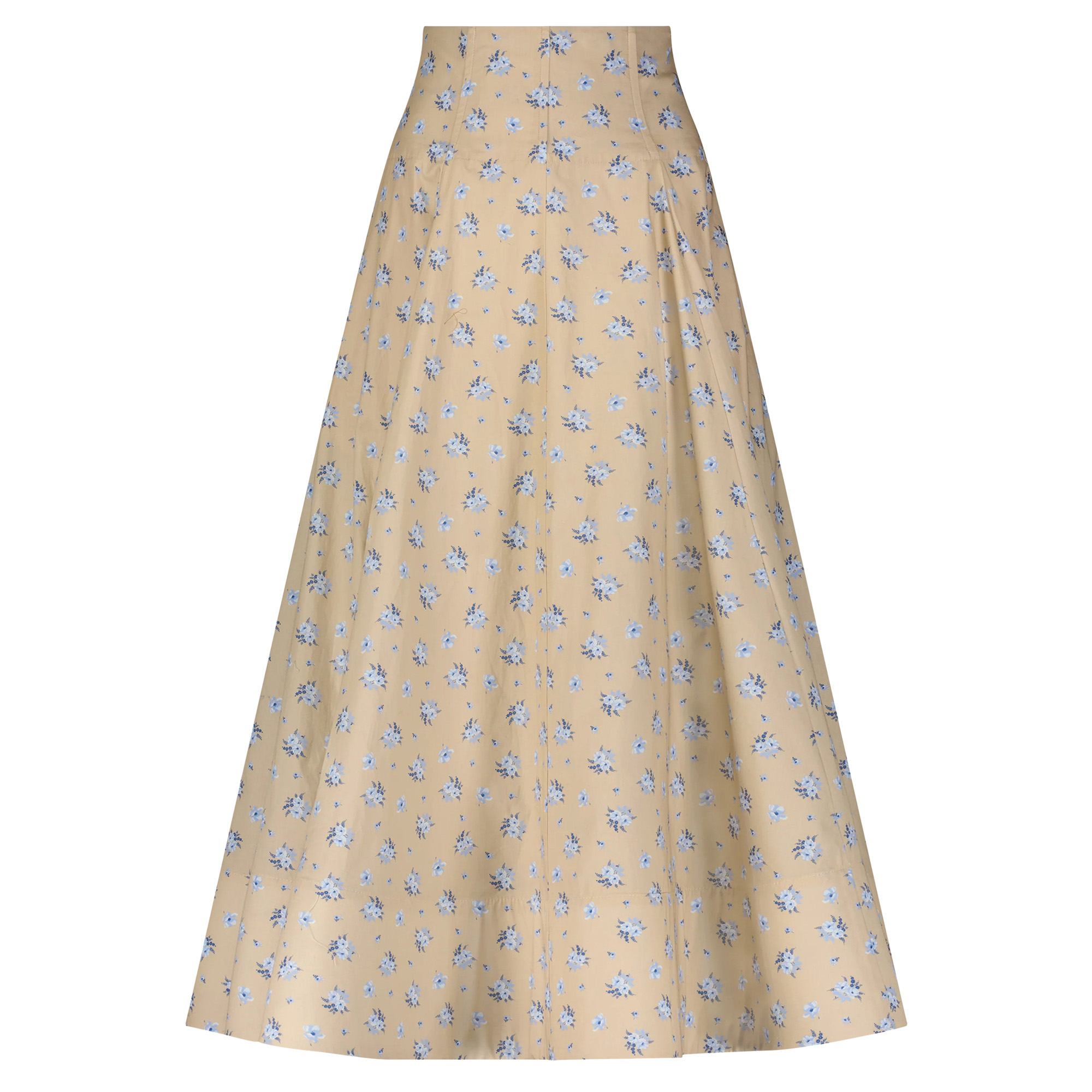 Floral Printed Cotton Parker Midi Skirt