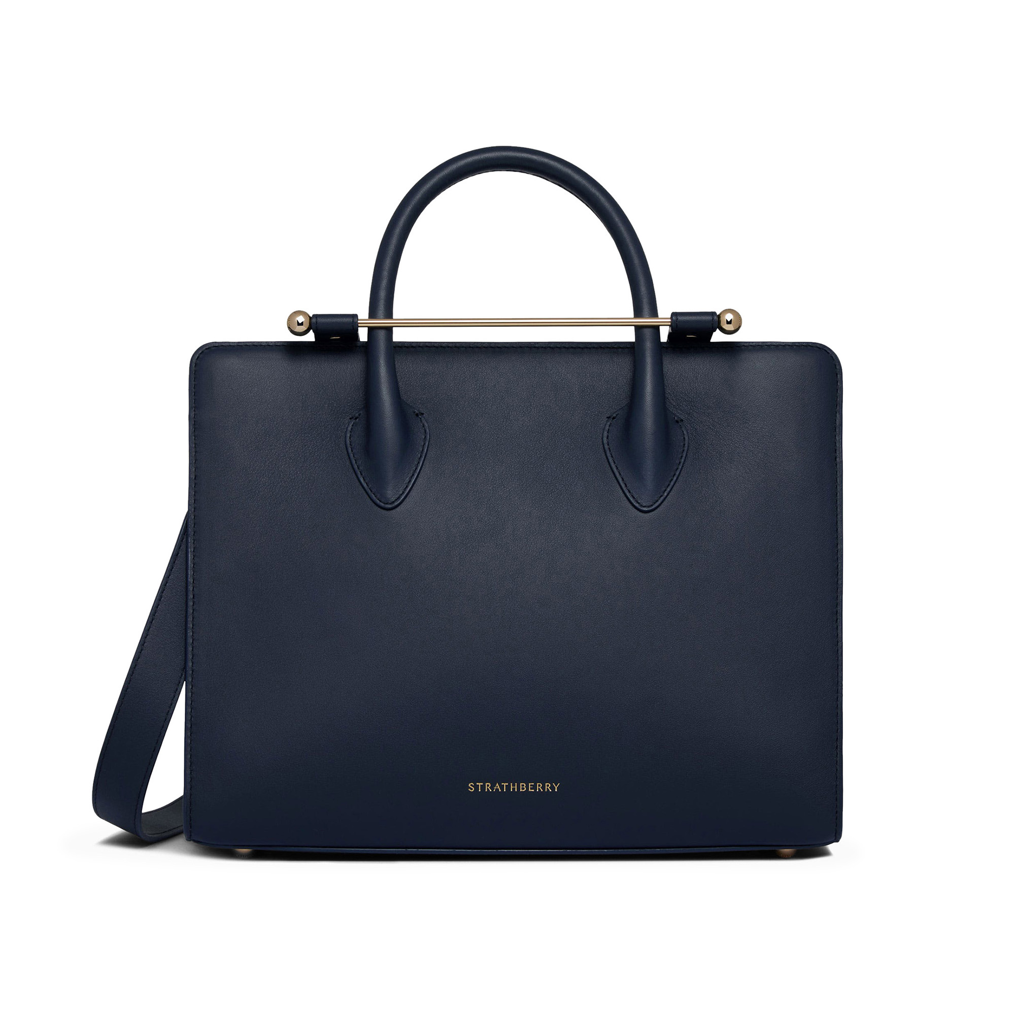 Leather Midi Tote Bag