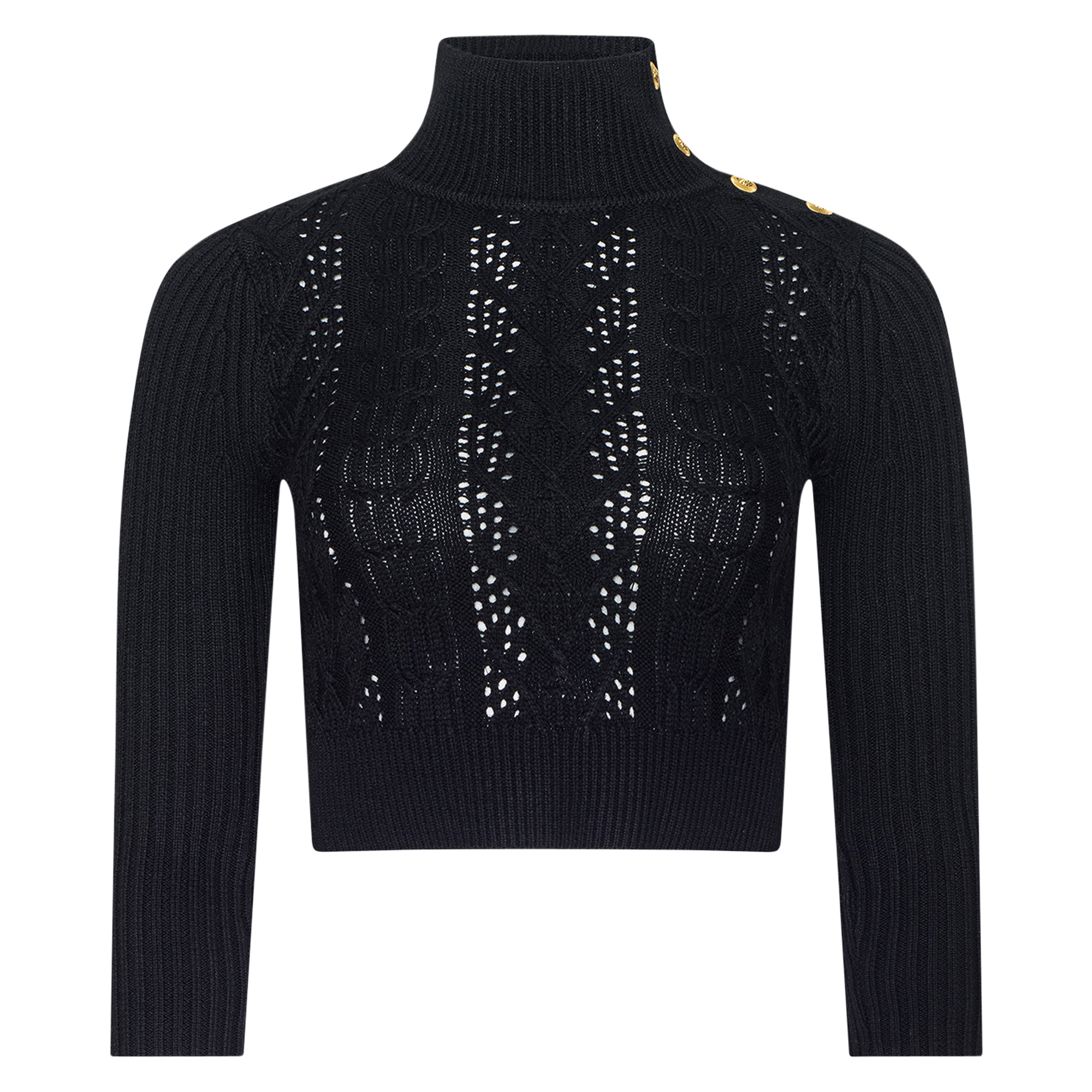 Kamdyn Cable Knit Mock Neck Sweater