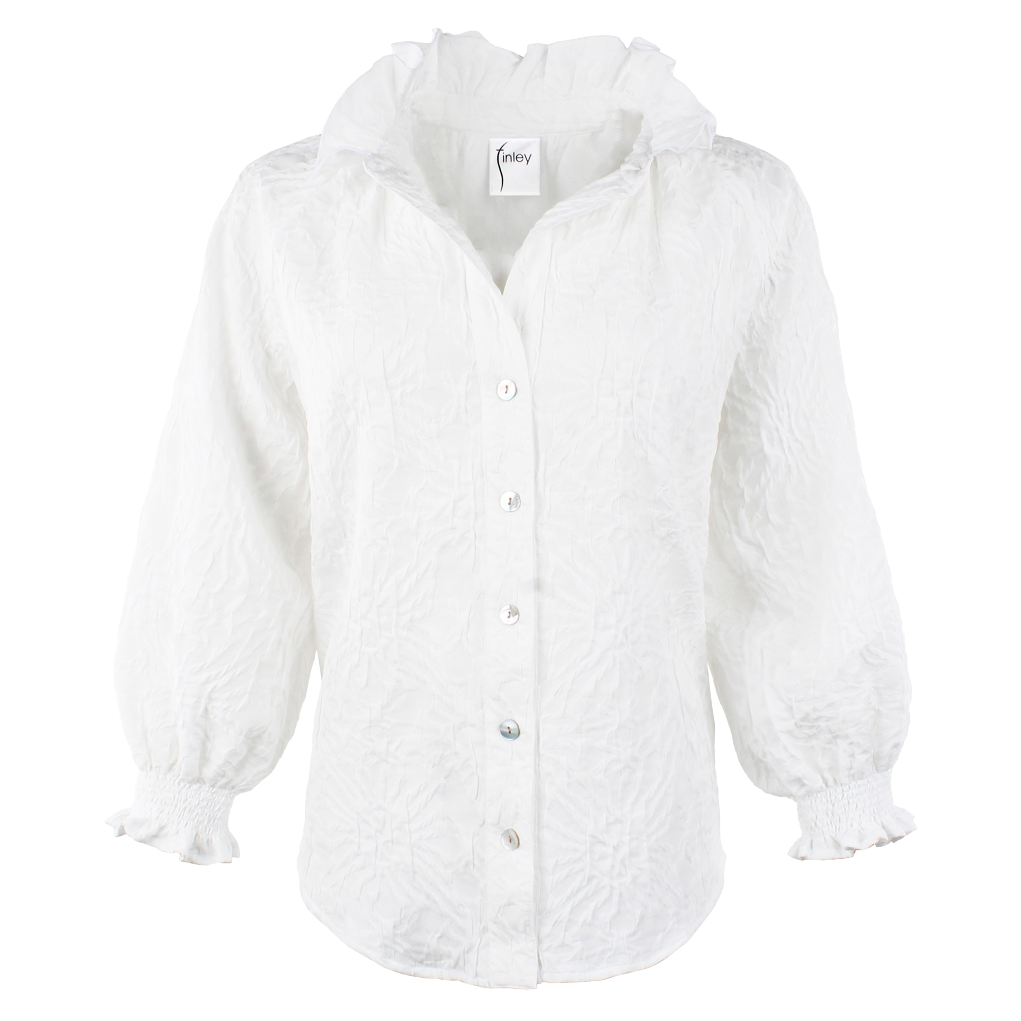 Fiona Textured Jacquard 3/4 Sleeve Shirt