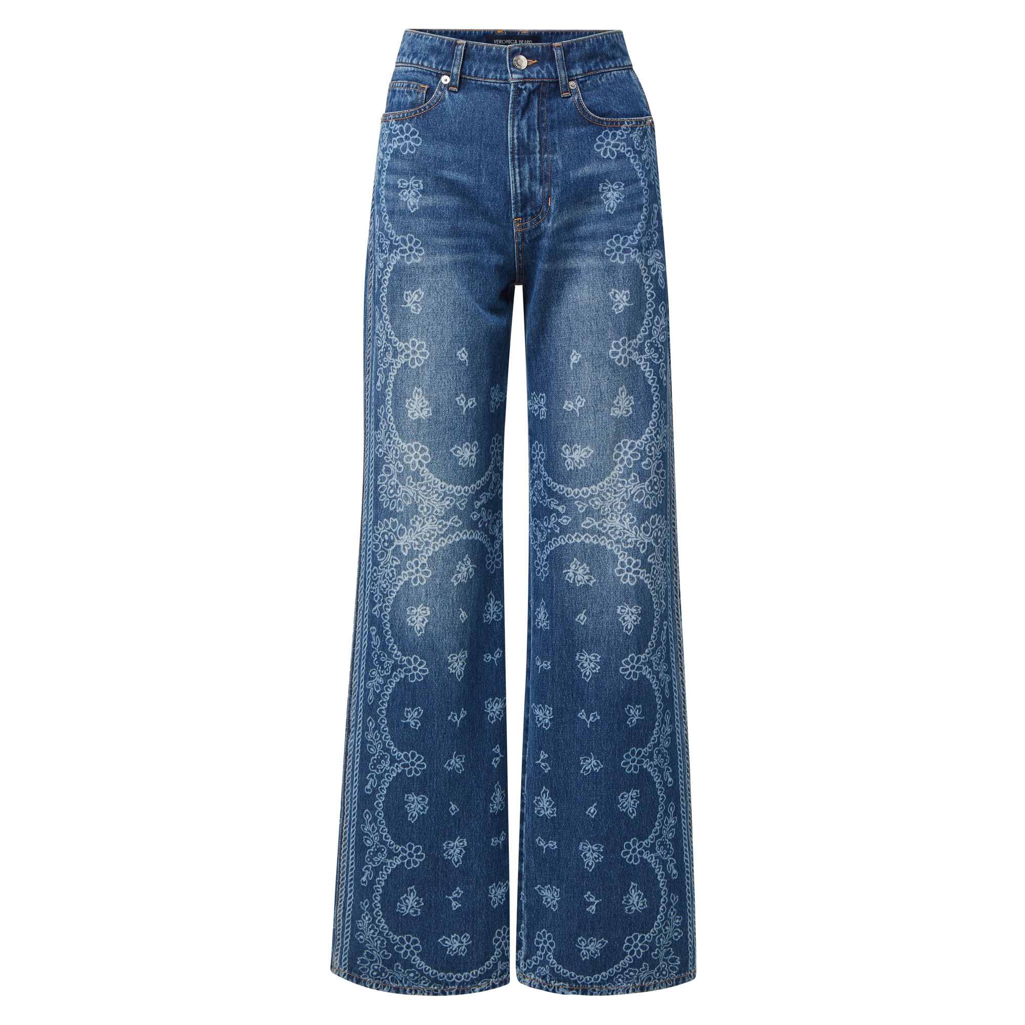 Taylor Bandana Wide-Leg Jean