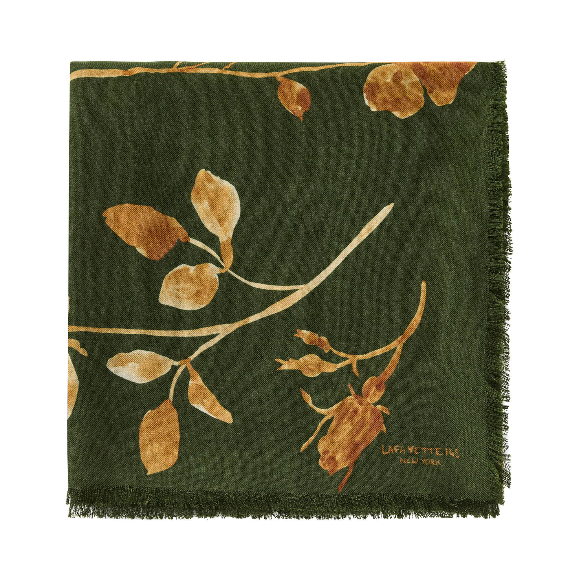 Painted Roses Cashmere-Silk Scarf